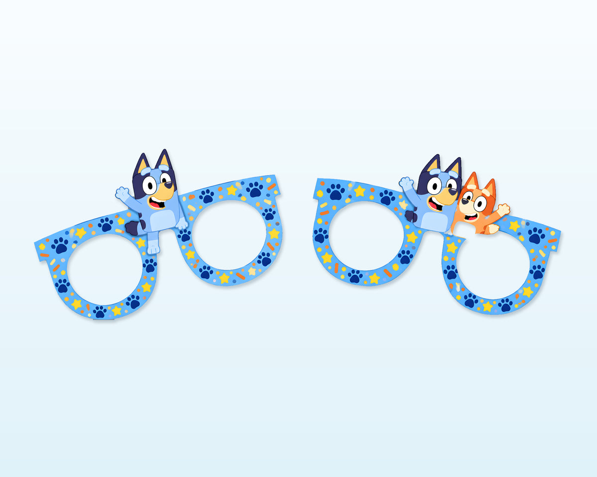 Bluey Theme Birthday Party Glasses - showcase