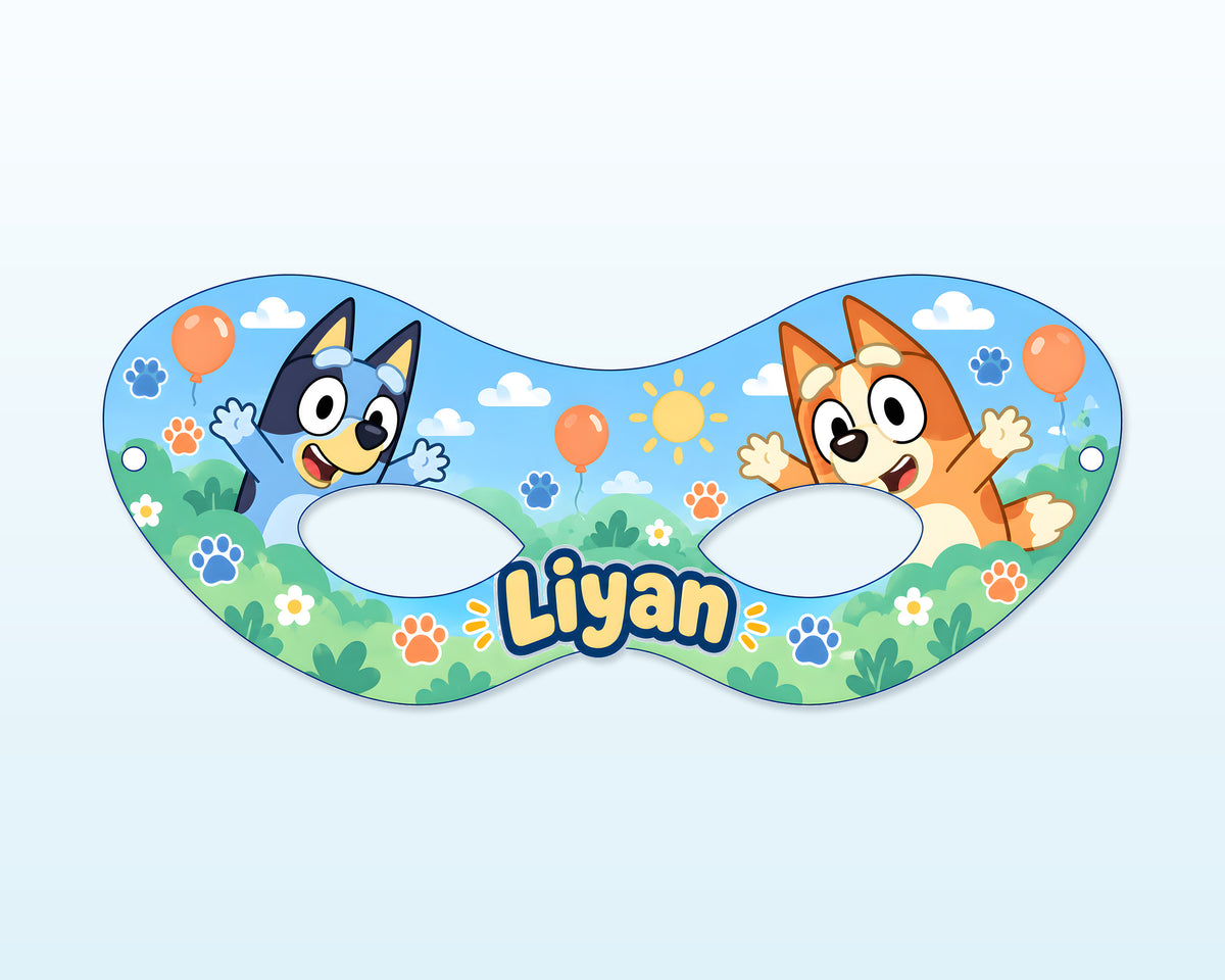 Bluey Theme Personalized Eye Mask - showcase