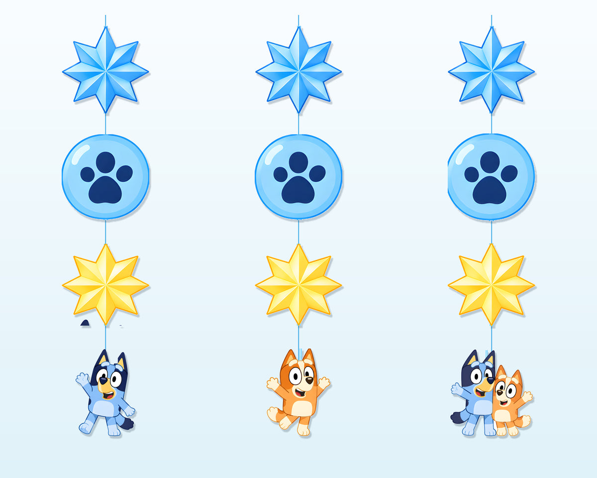 Bluey Theme Dangler - showcase