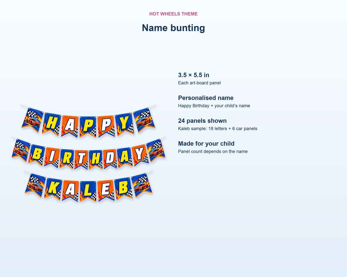 Hot Wheels Theme Personalized Hanging - product details