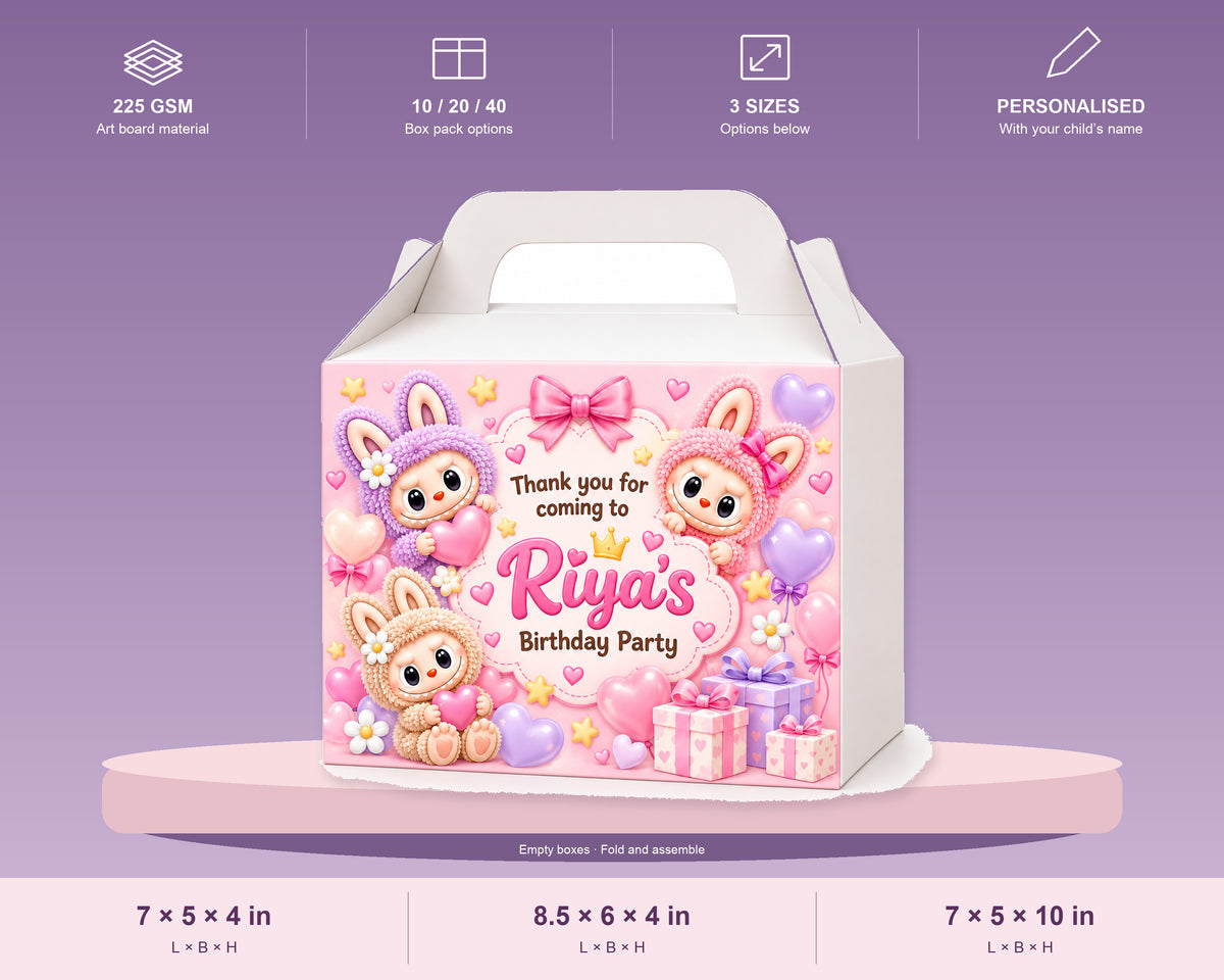 Labubu Theme Goodie Return Gift Boxes - product details