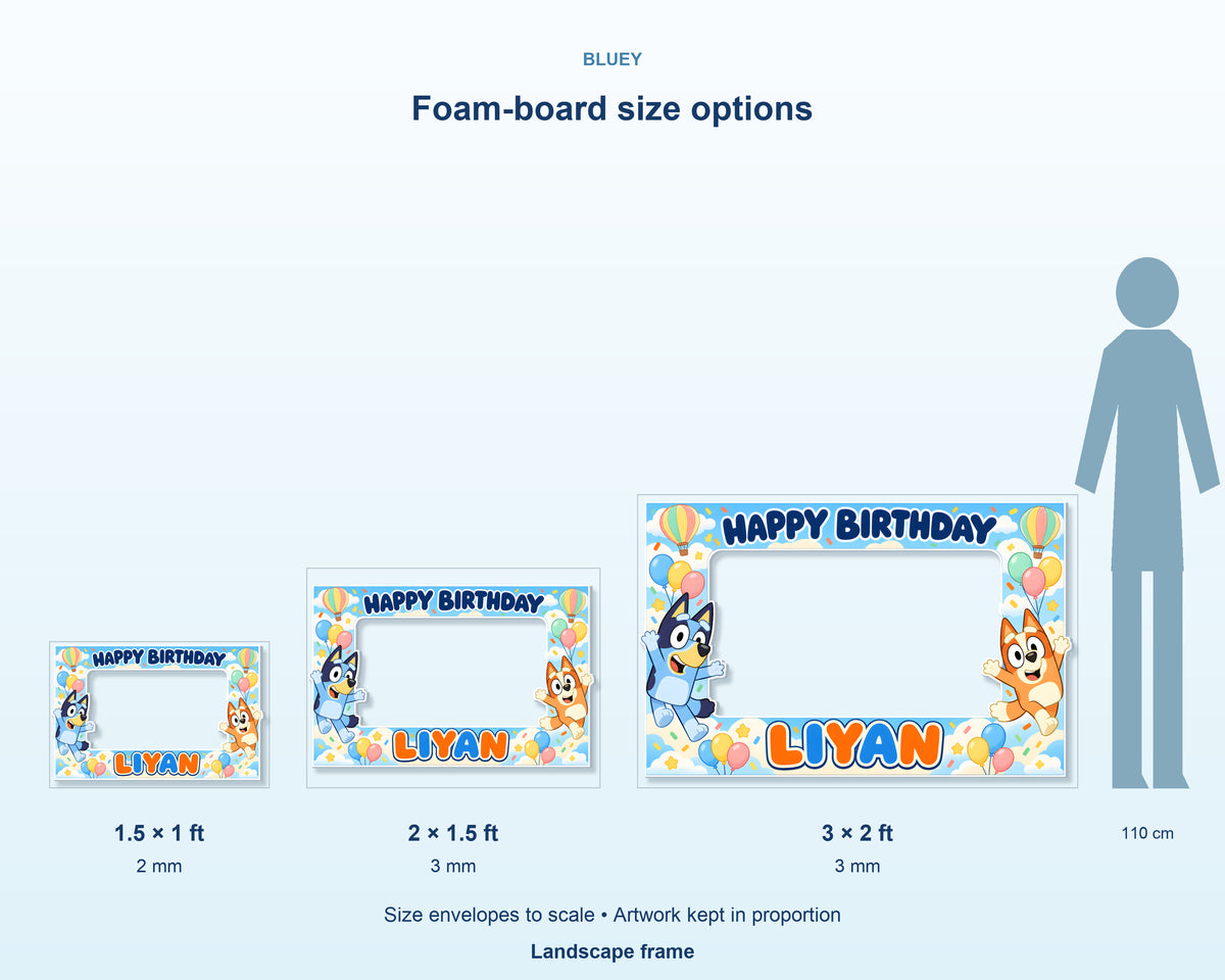 Bluey Theme Personalized Photobooth - product details