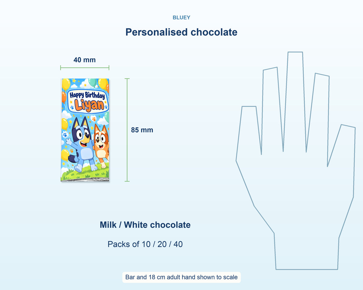 Bluey Theme Home Made Chocolate Return Gifts - product details