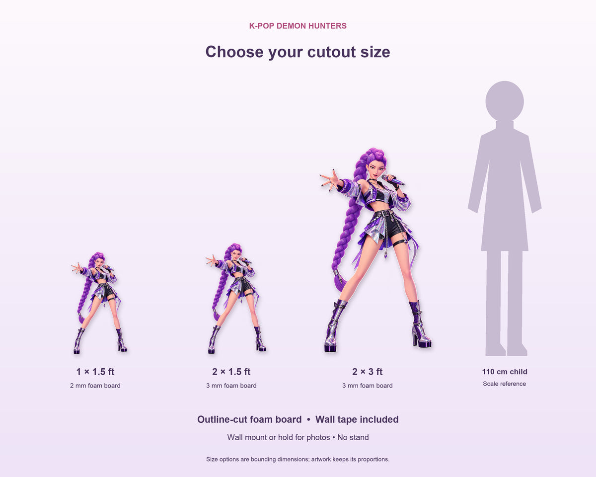 K-Pop Demon Hunters Theme Cutout KPD-05 - product details