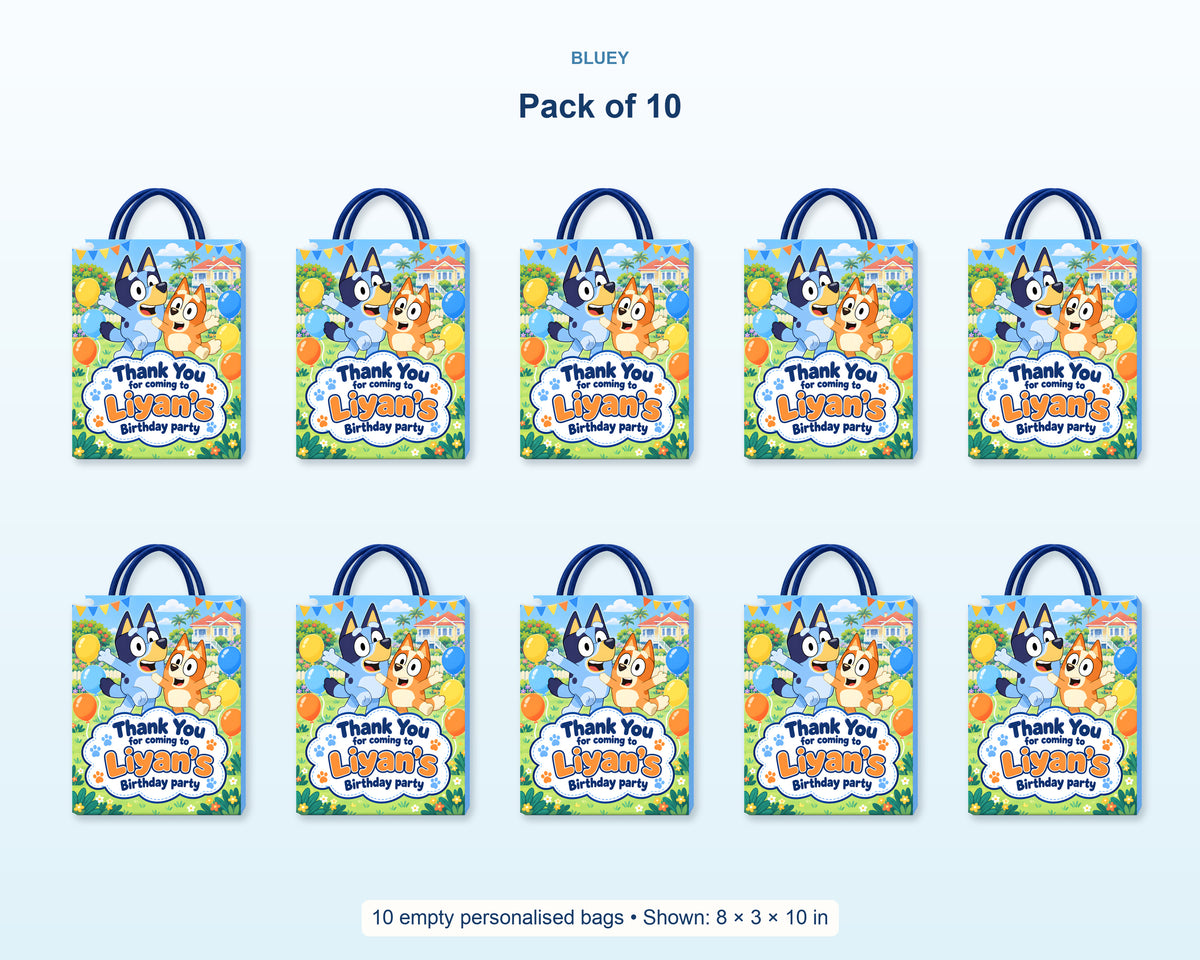 Bluey Theme Return Gift Bag - family party
