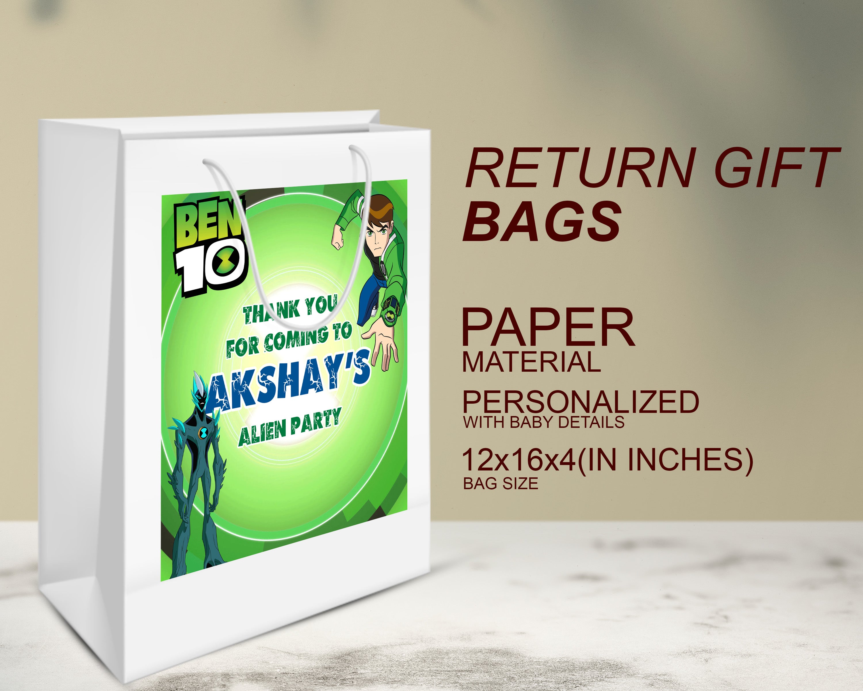 Ben 10 Theme Oversized Return Gift Bag - image 3 of 5 | Party Supplies India