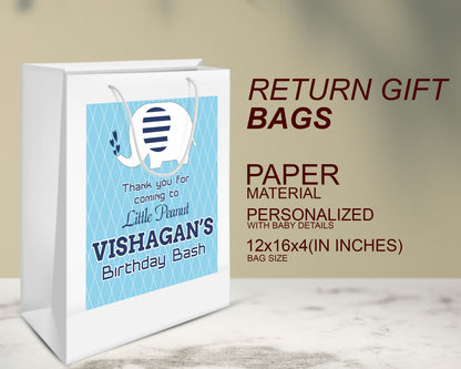 PSI Blue Elpehant Theme Oversized Return Gift Bag