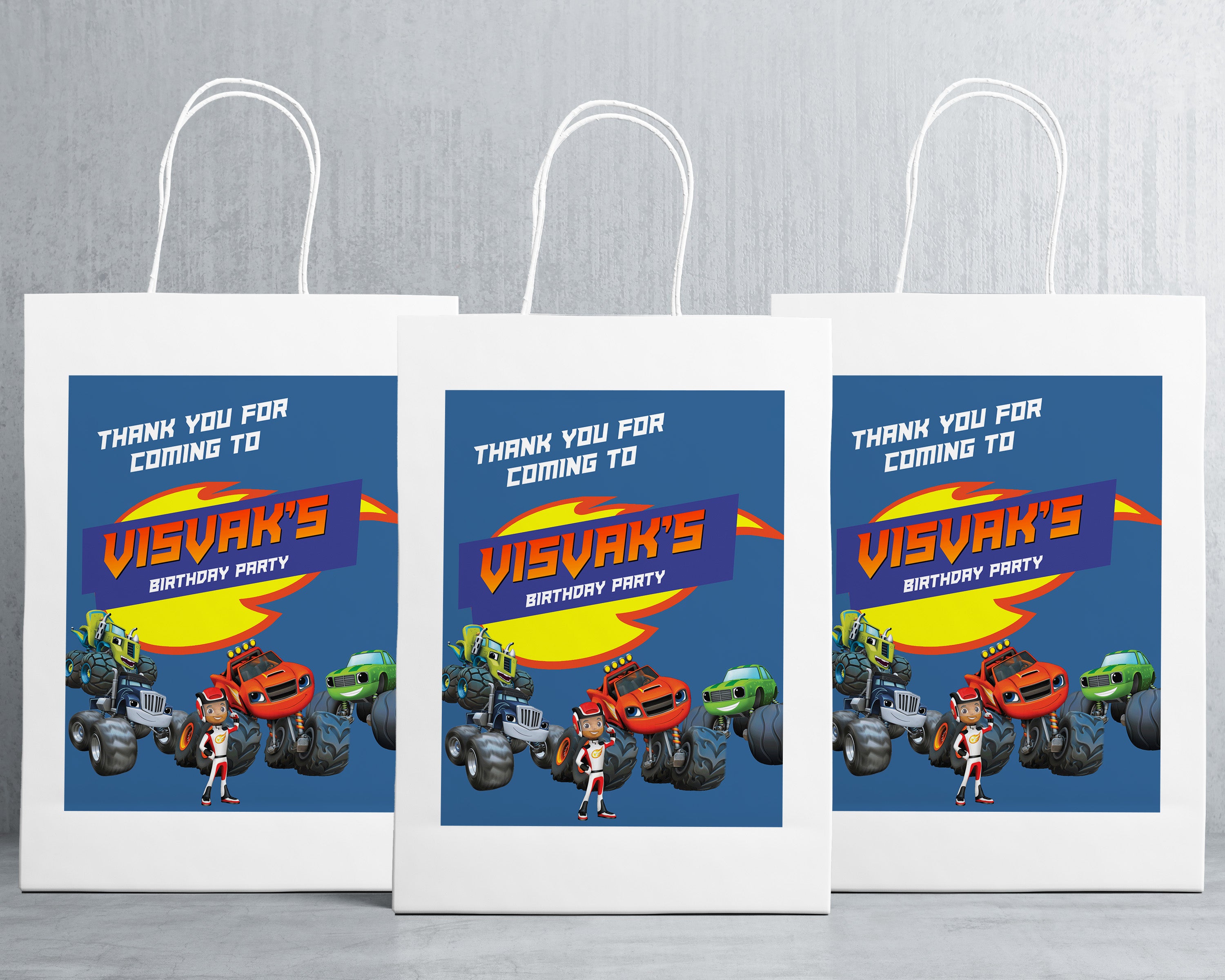 Blaze And The Monster Machines Theme Oversized Return Gift Bag - image 1 of 5 | Party Supplies India