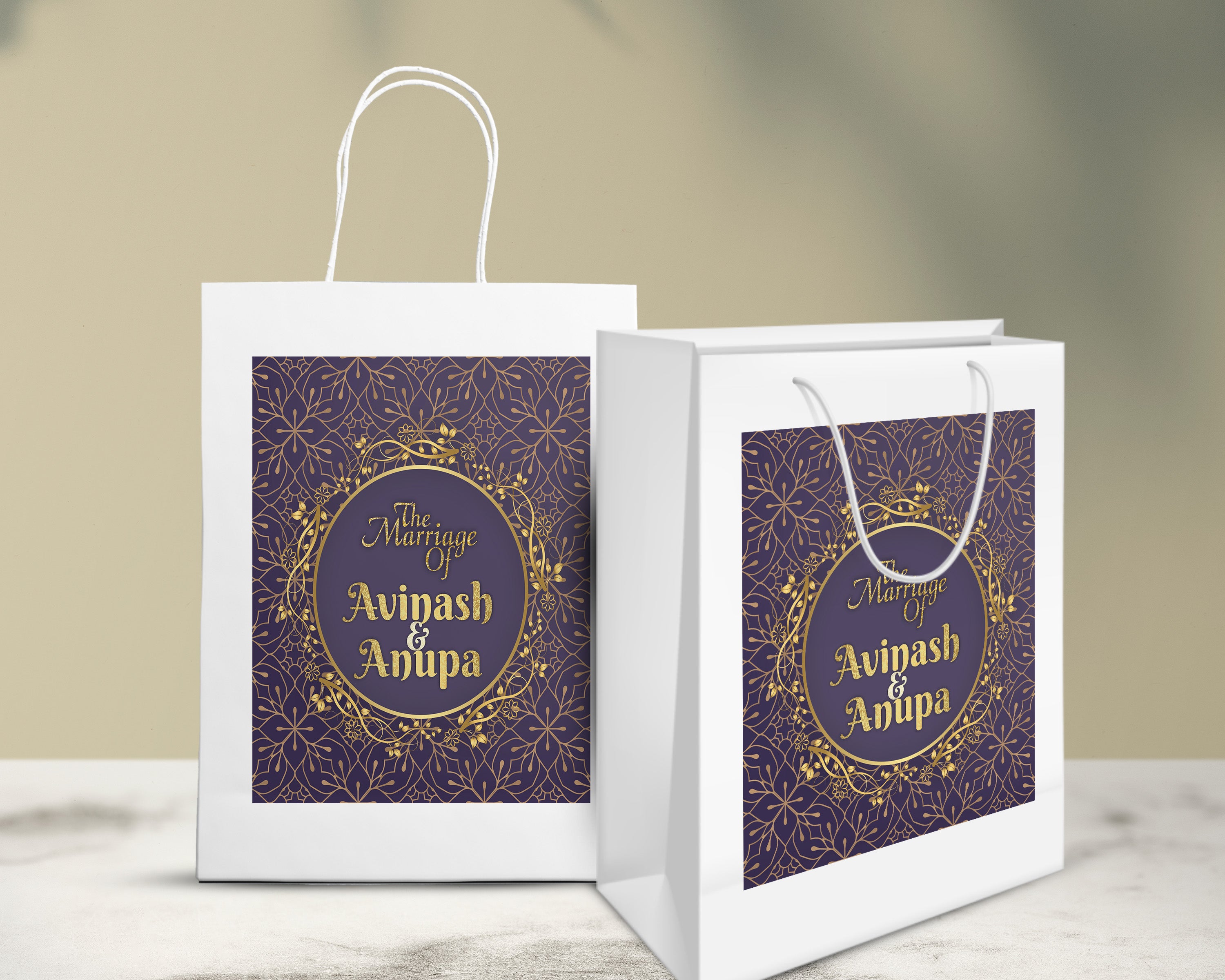 Wedding Theme Personalized Oversized Return Gift Bag - image 5 of 5 | Party Supplies India