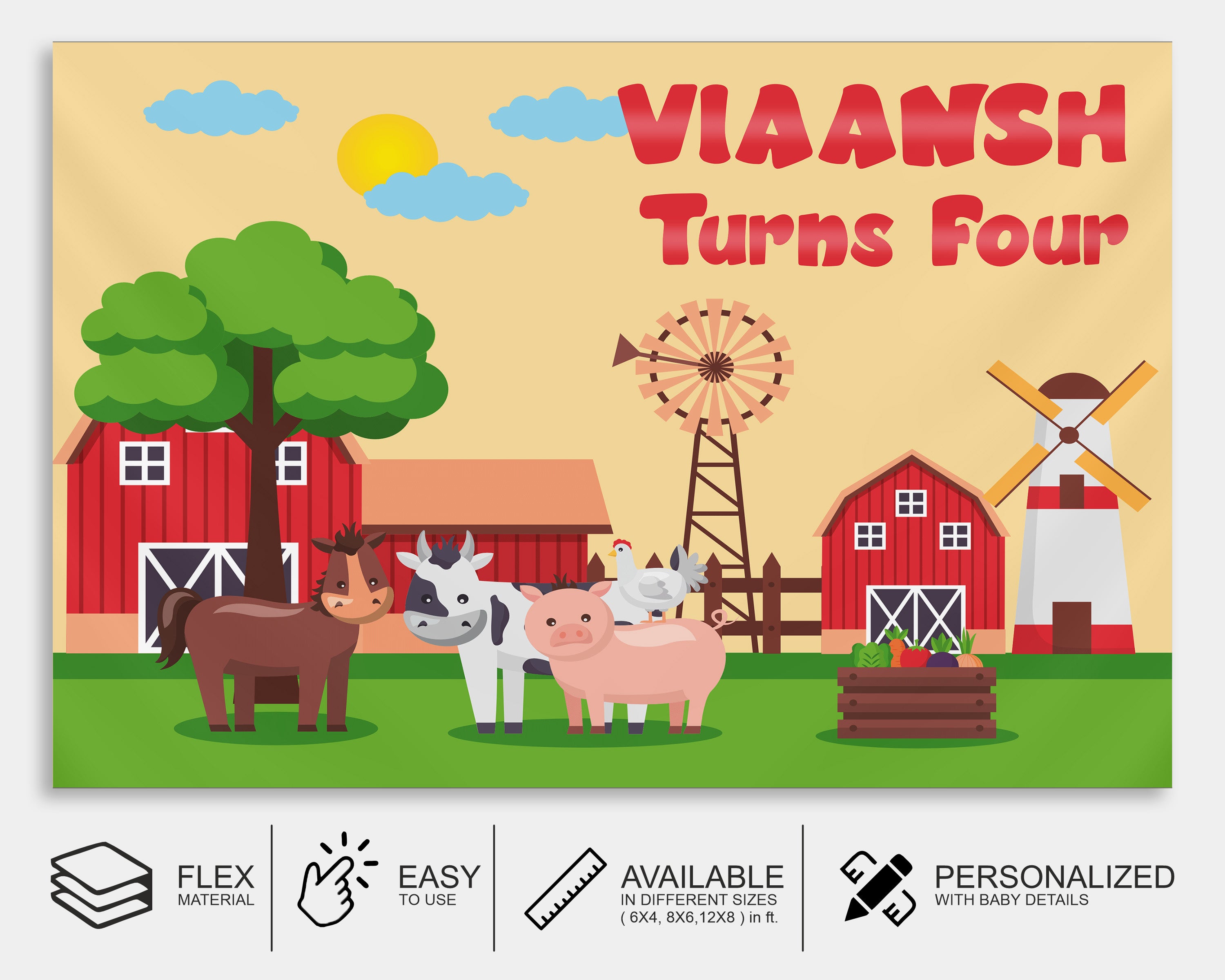 Farm Theme Backdrop