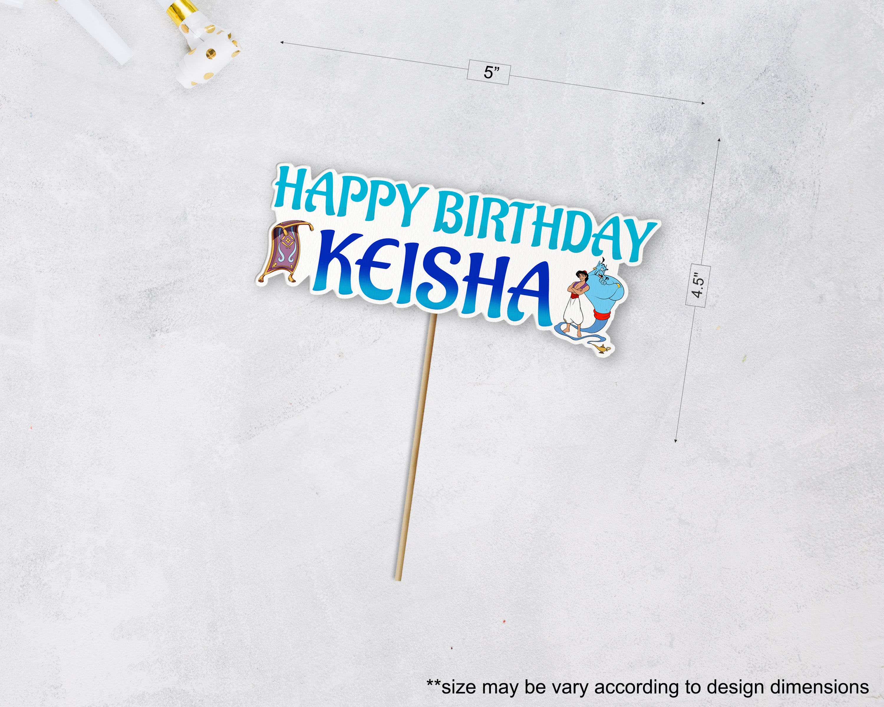 Aladdin Theme Cake Topper