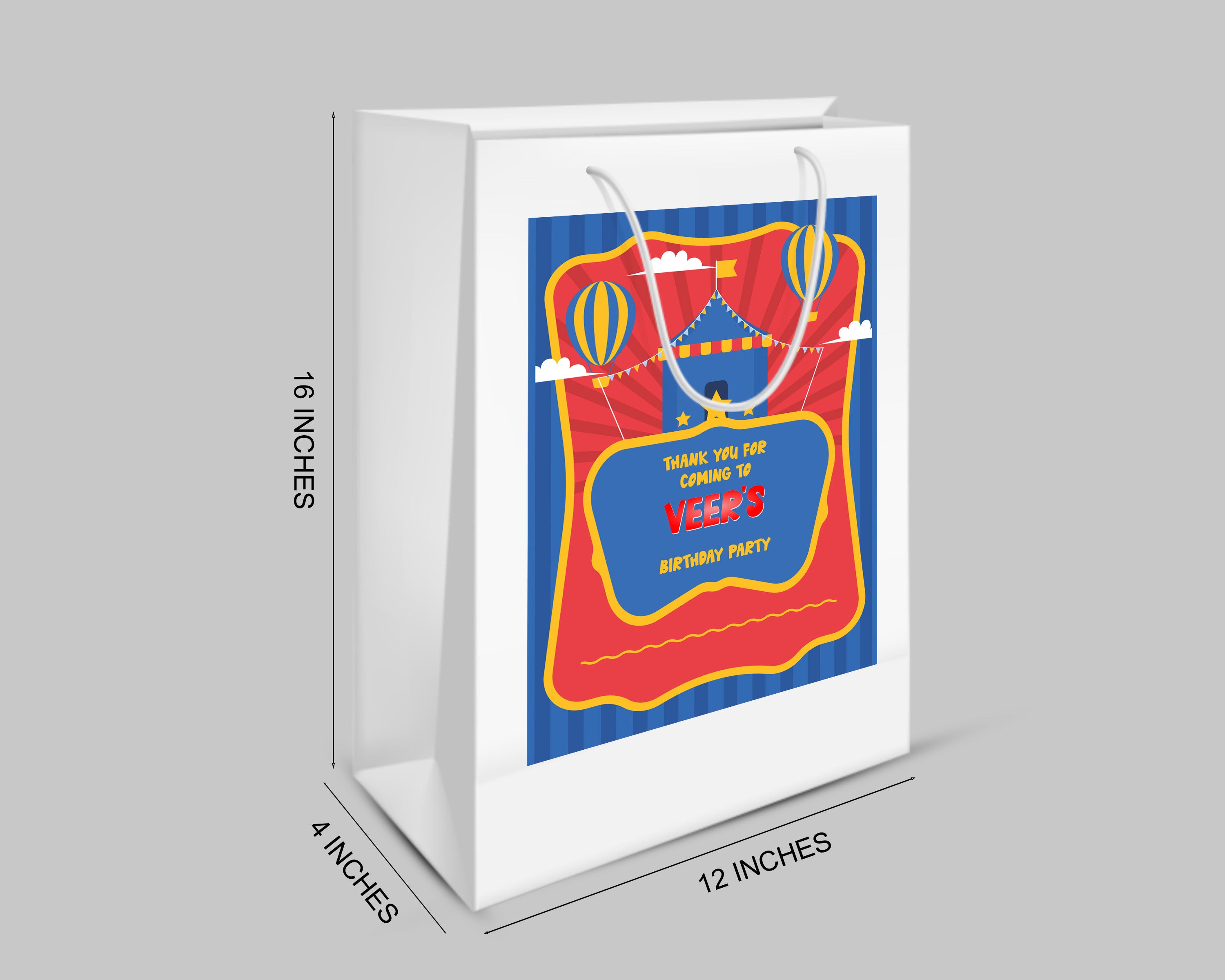 Circus Theme Oversized Return Gift Bag