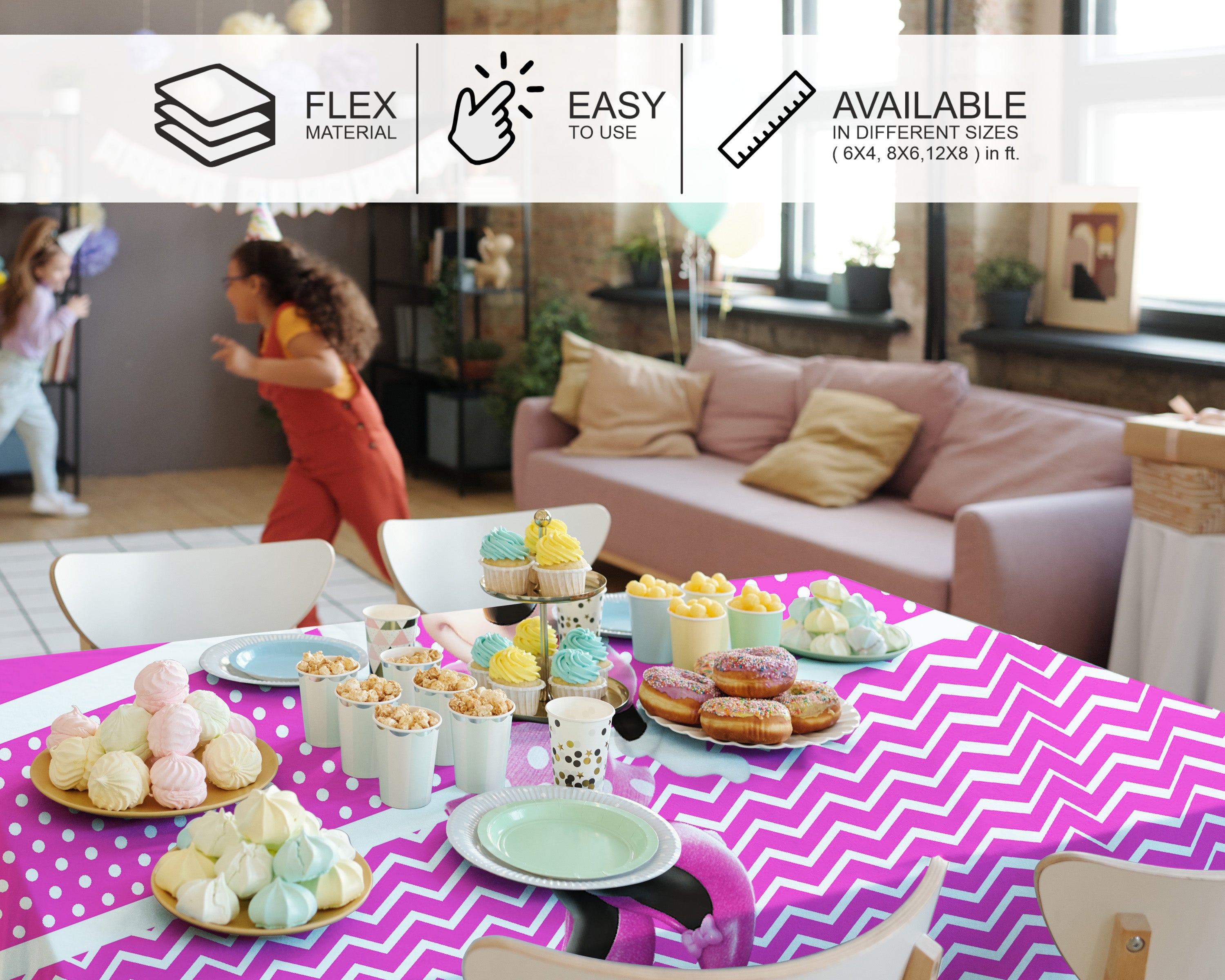 Minnie Mouse Theme Cake Tablecover