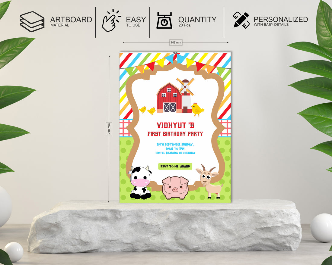 Farm Theme Customized Invite