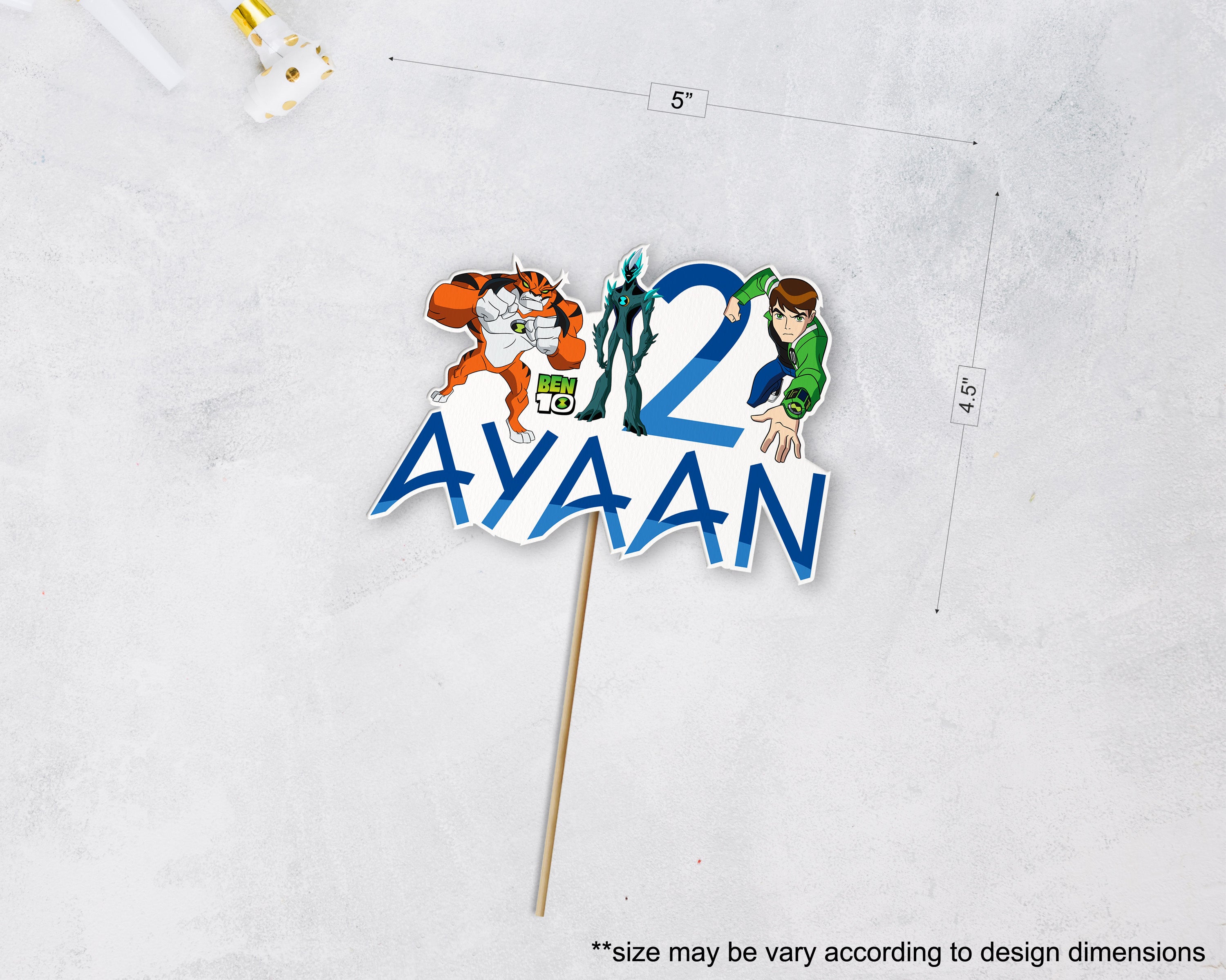 Ben 10 Theme Cake Topper