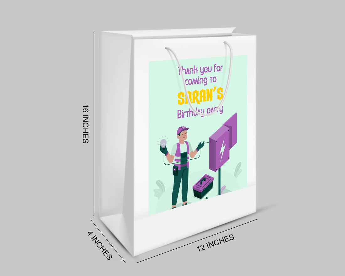 Electrician Theme Oversized Return Gift Bag