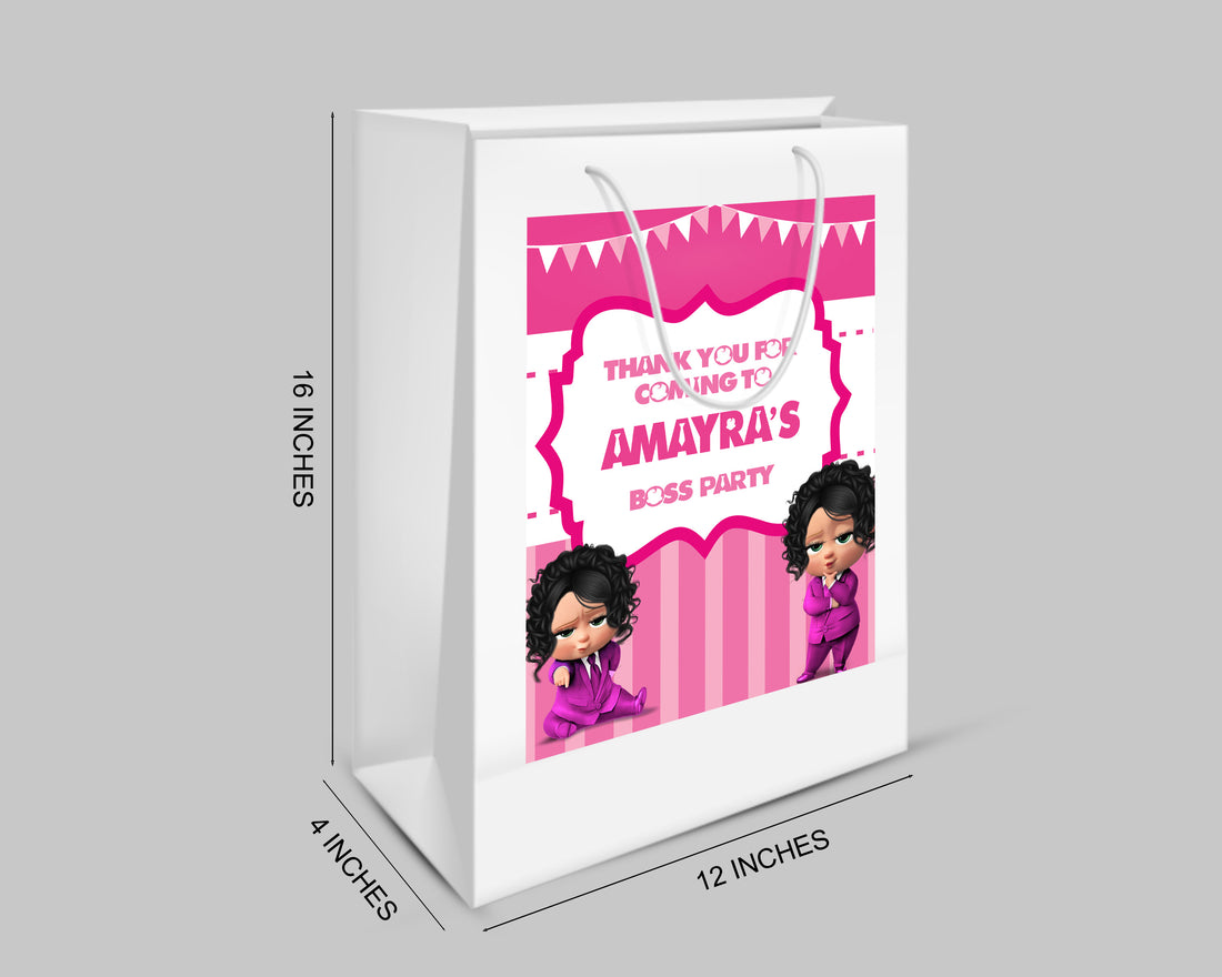 Girl Boss Baby Theme Oversized Return Gift Bag