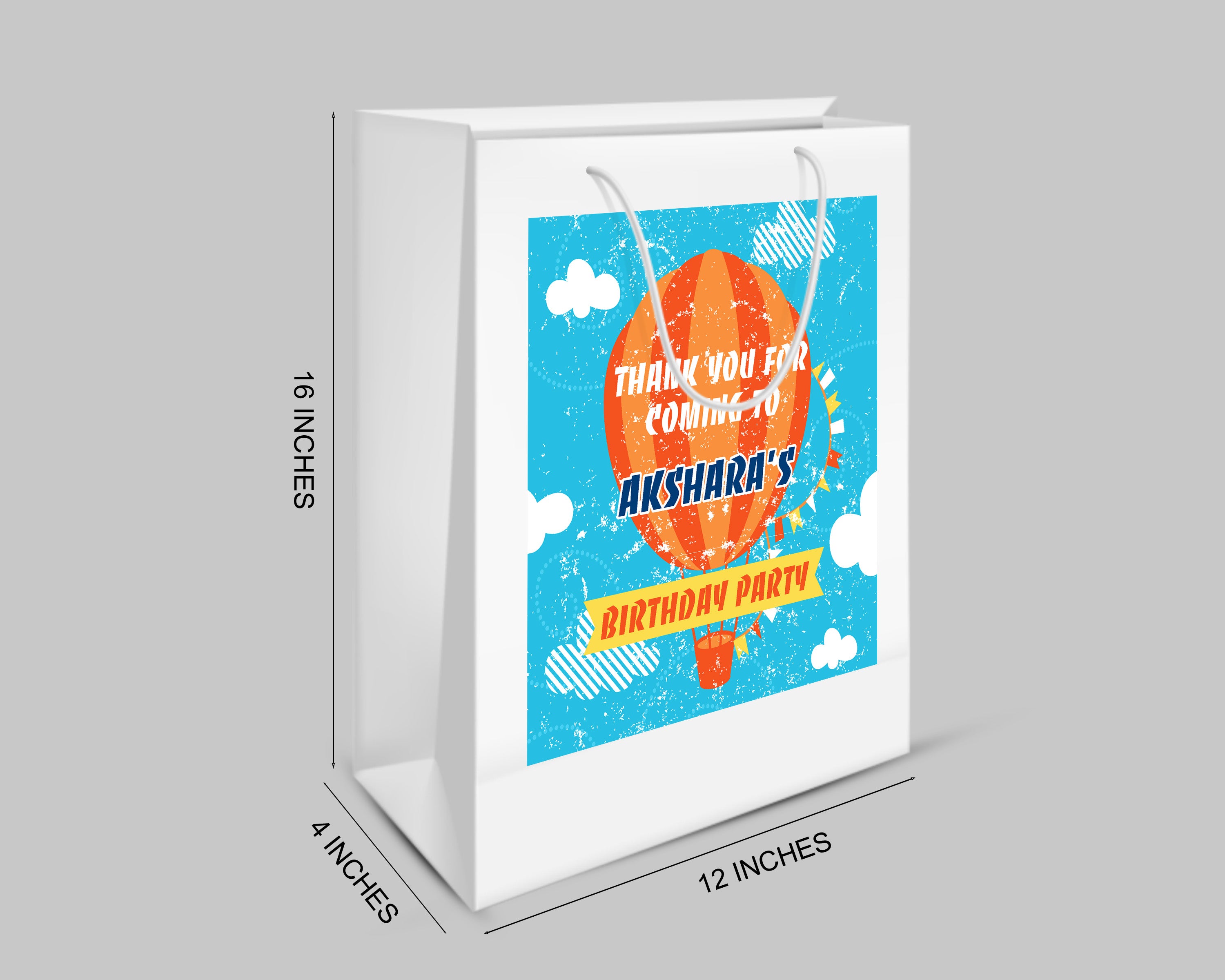 Hot Air Girl theme Oversized Return Gift Bag