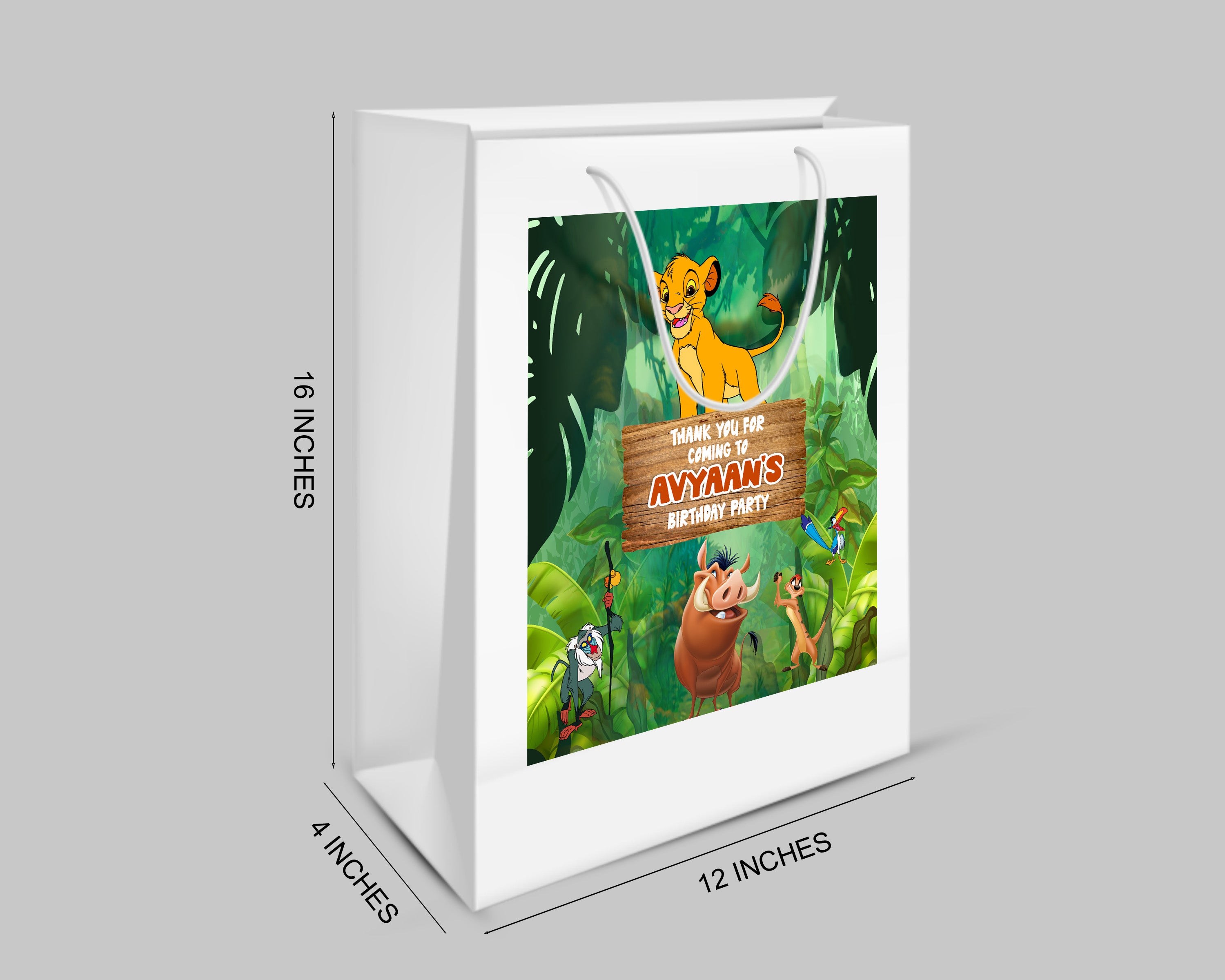 Lion King Theme Oversized Return Gift Bag