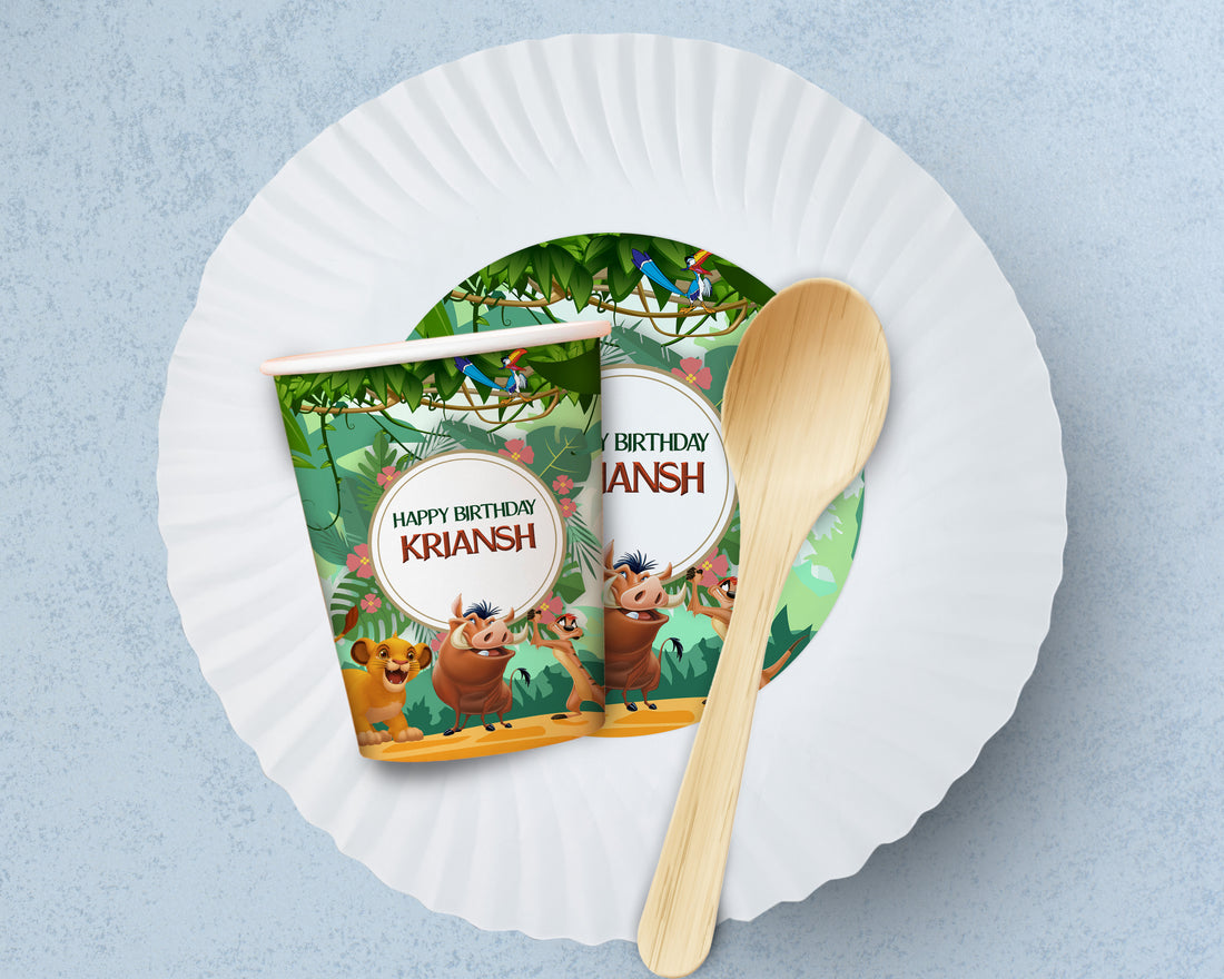 Lion King Theme Party Cups and Plates Combo