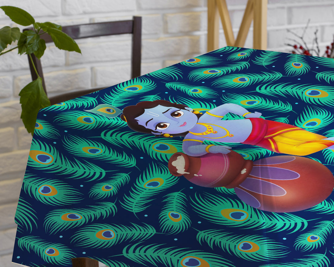 Little Krishna Theme Cake Tablecover