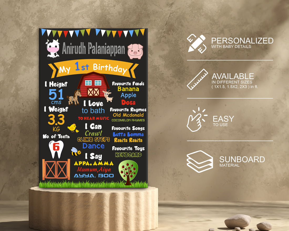 Farm Theme Personalized Chalkboard