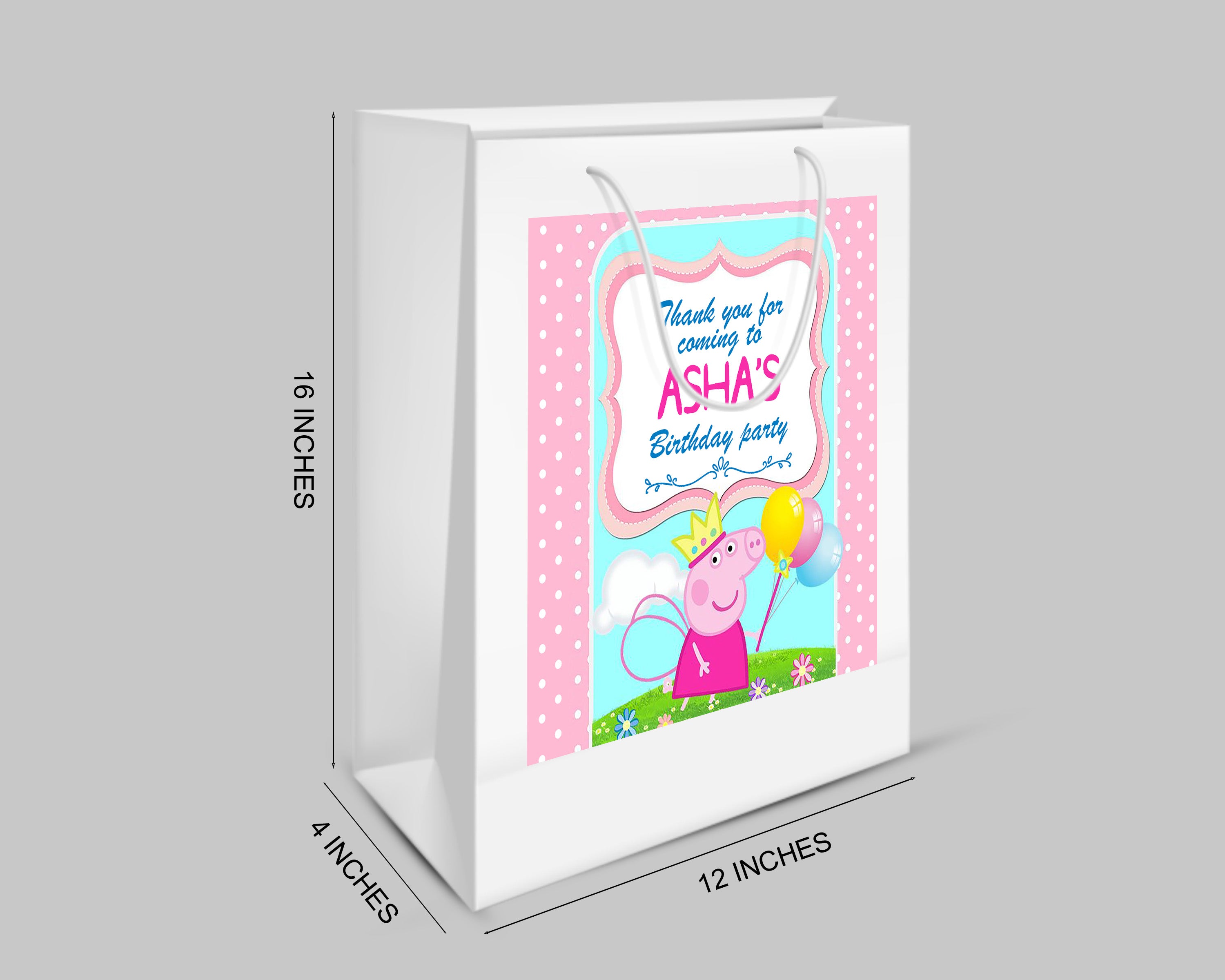 Peppa Pig Girl Oversized Return Gift Bag
