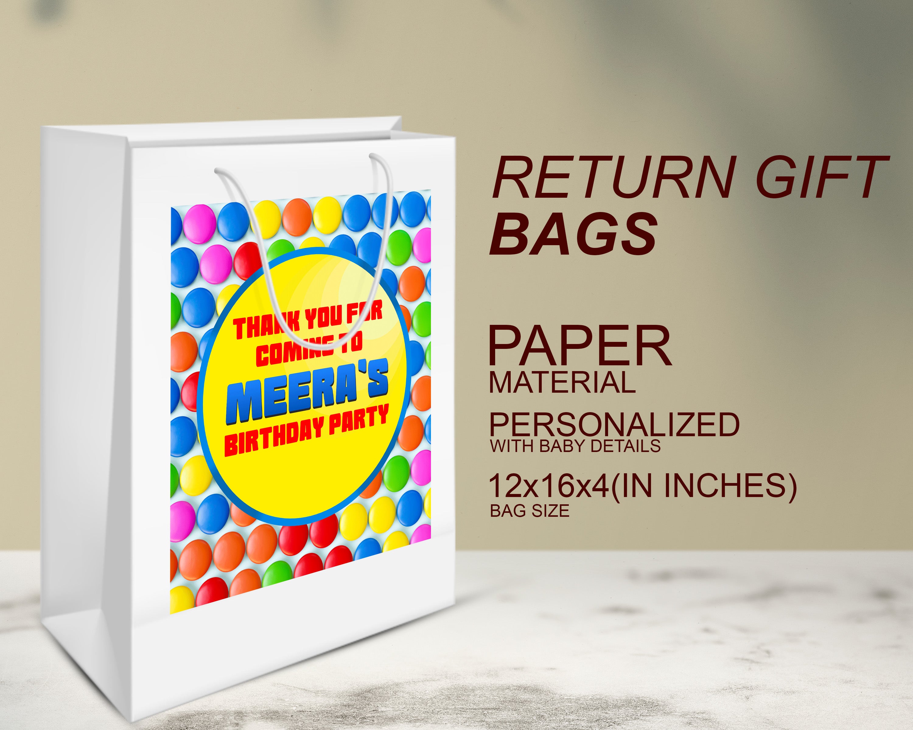 PSI Pop It Theme Oversized Return Gift Bag