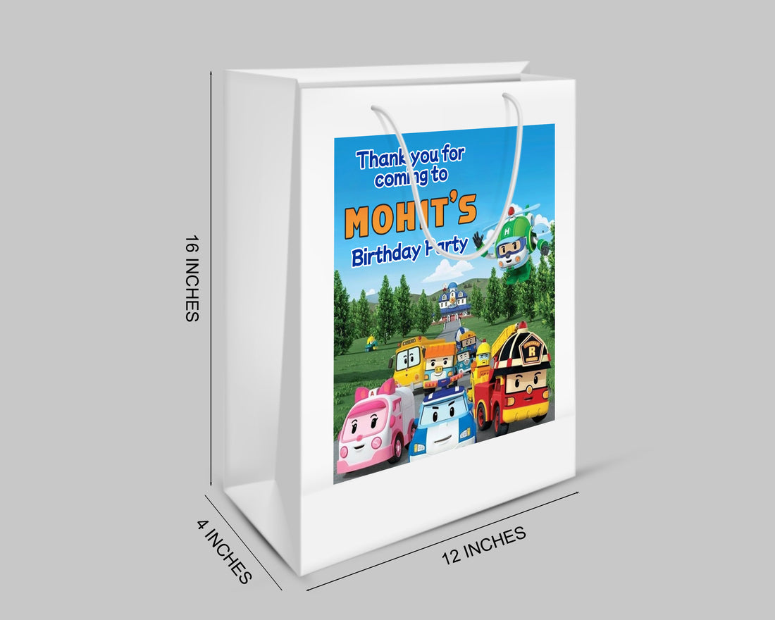 Robo Poli Theme Oversized Return Gift Bag