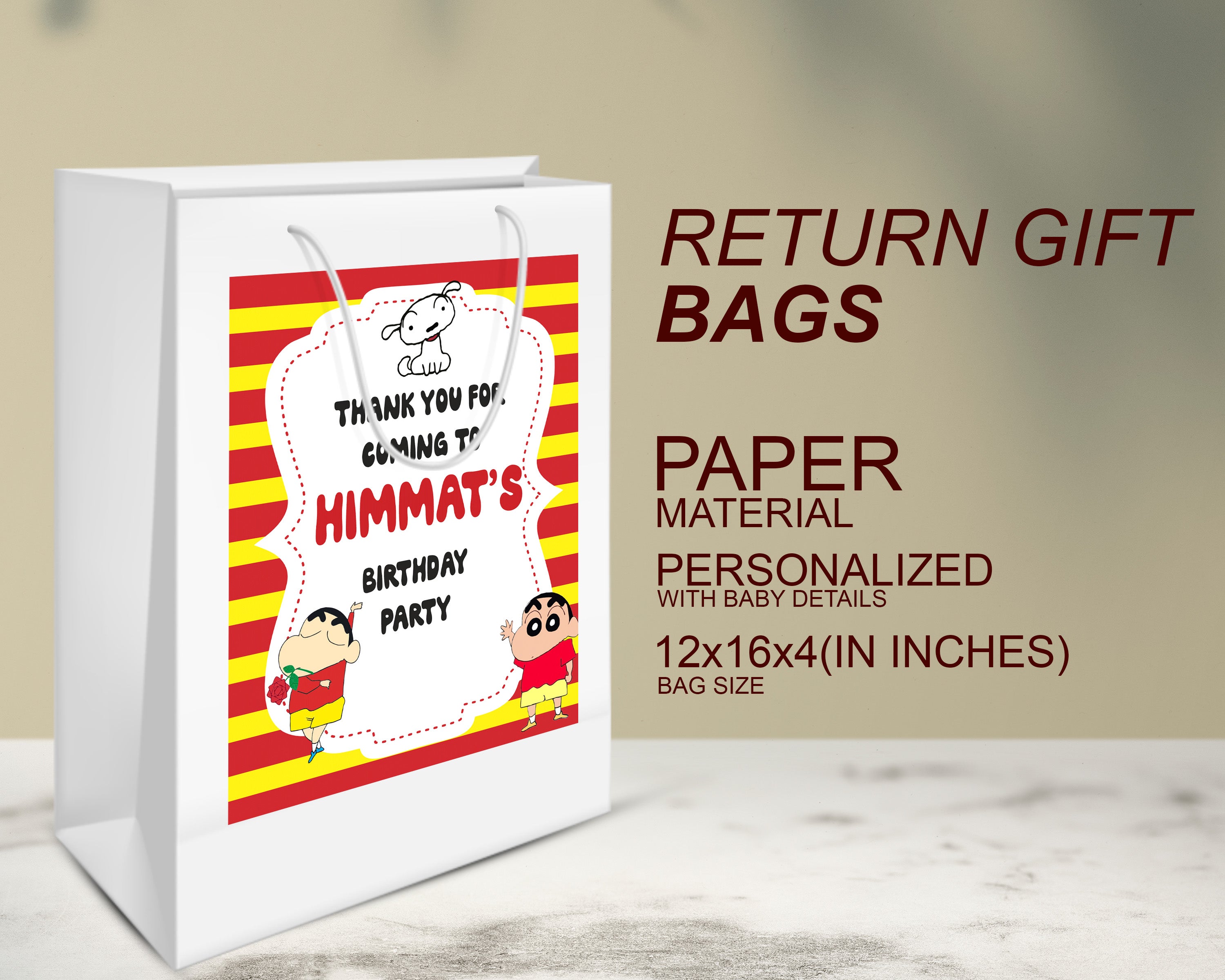 Shinchan Theme Oversized Return Gift Bag - image 3 of 5 | Party Supplies India