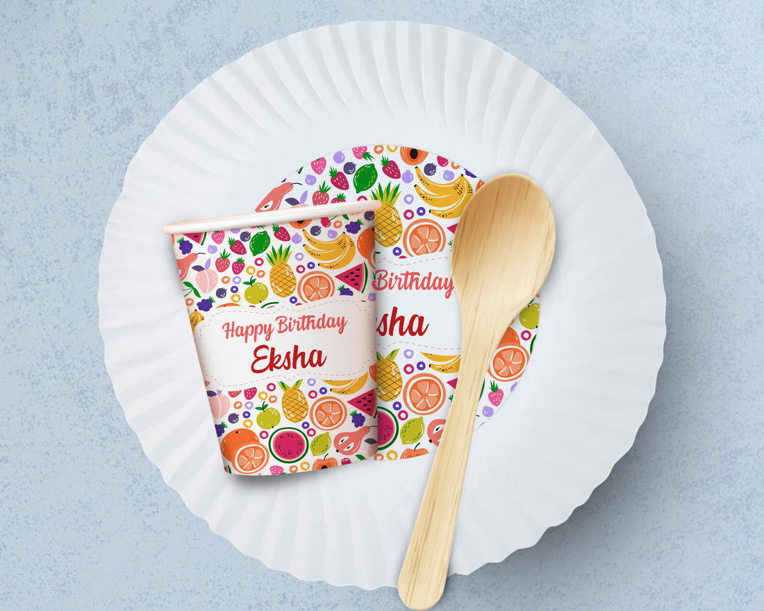 Fruits Theme Party Cups and Plates Combo