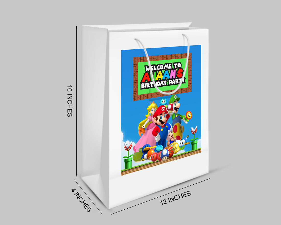 Super Mario Theme Oversized Return Gift Bag