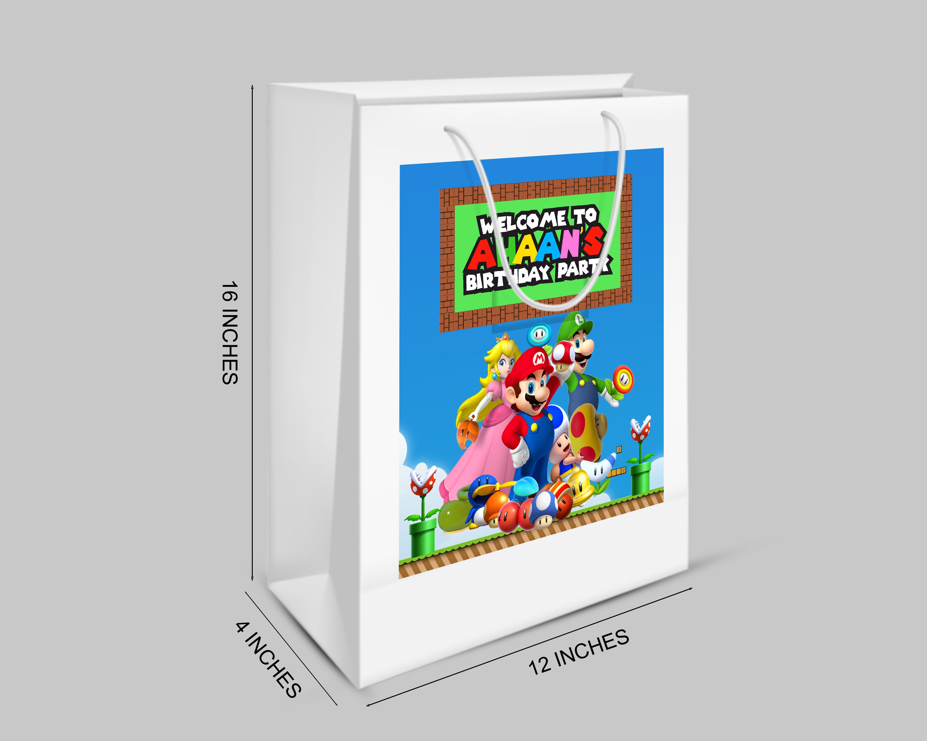 Super Mario Theme Oversized Return Gift Bag