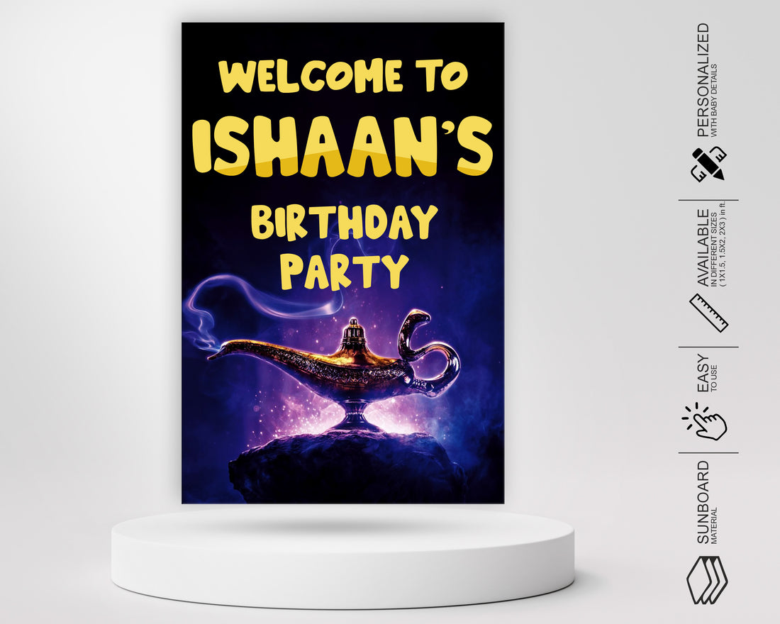 Aladdin Theme Personalized Welcome Poster