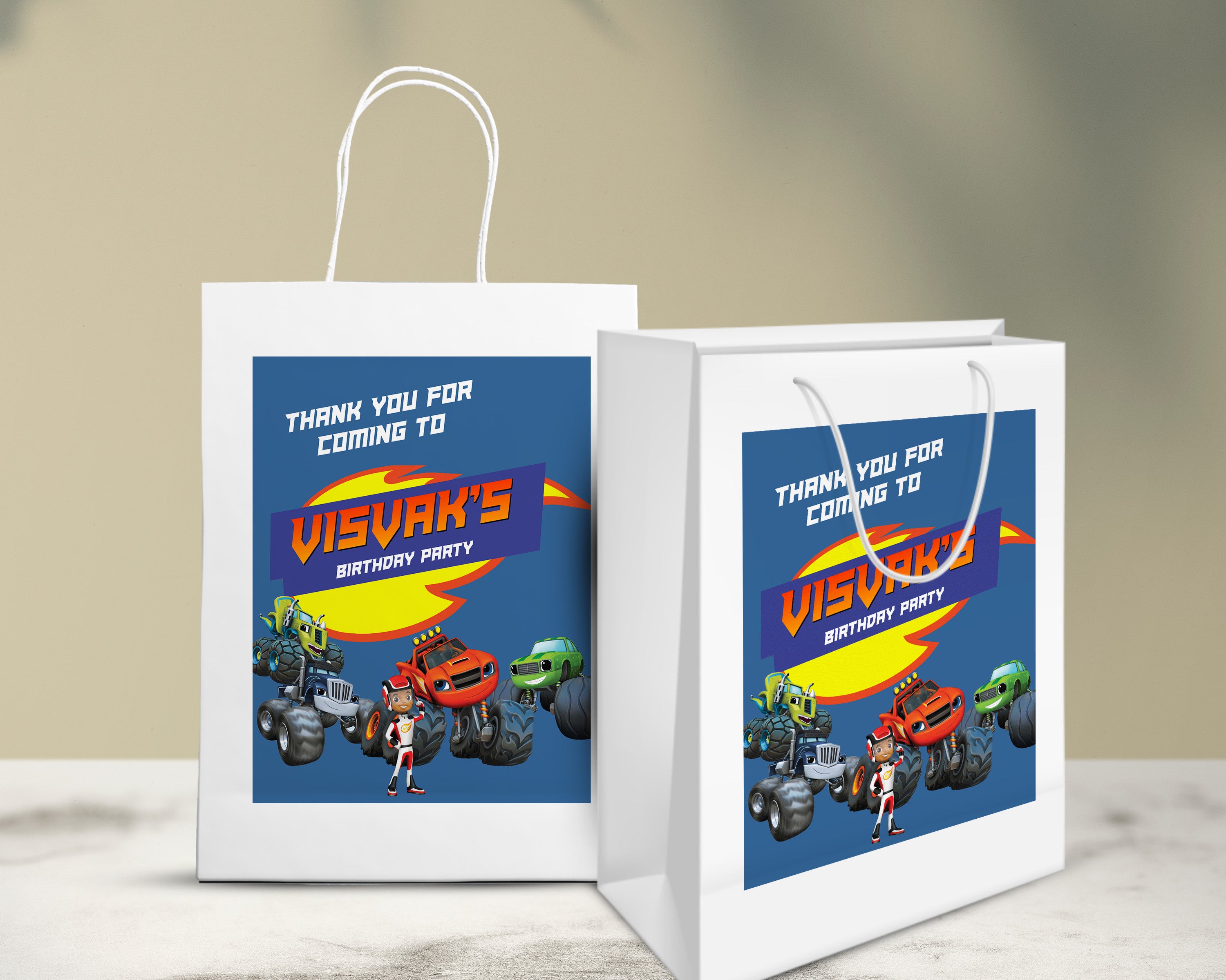 Blaze And The Monster Machines Theme Oversized Return Gift Bag - image 5 of 5 | Party Supplies India