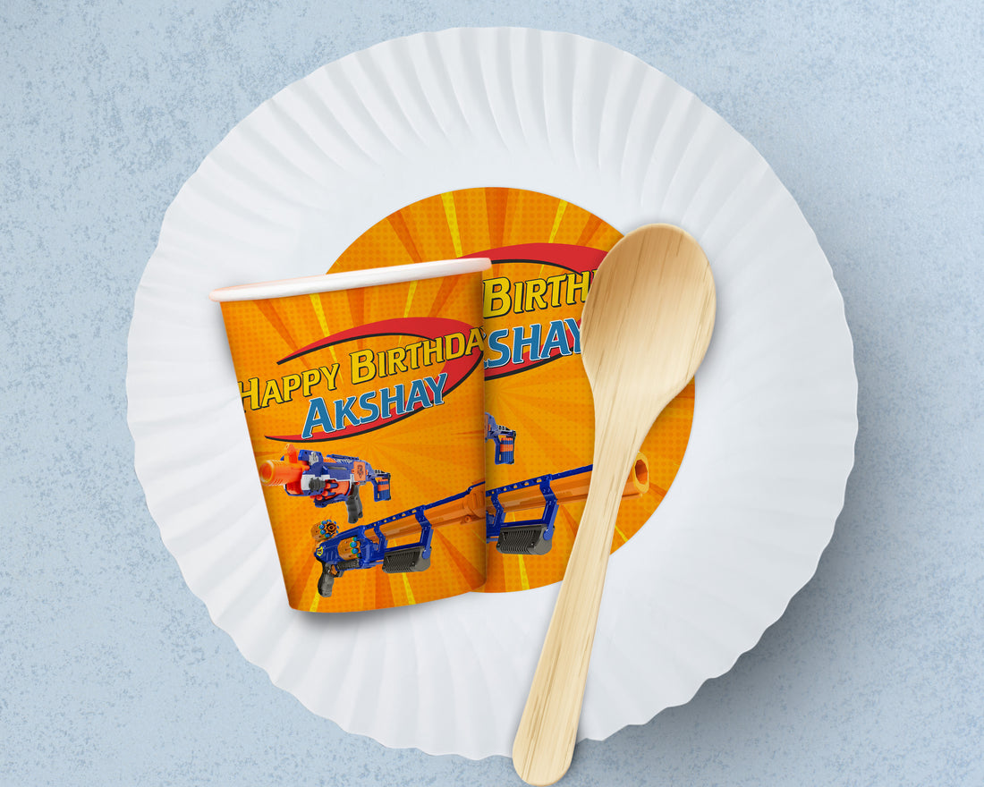 Nerf Theme Party Cups and Plates Combo