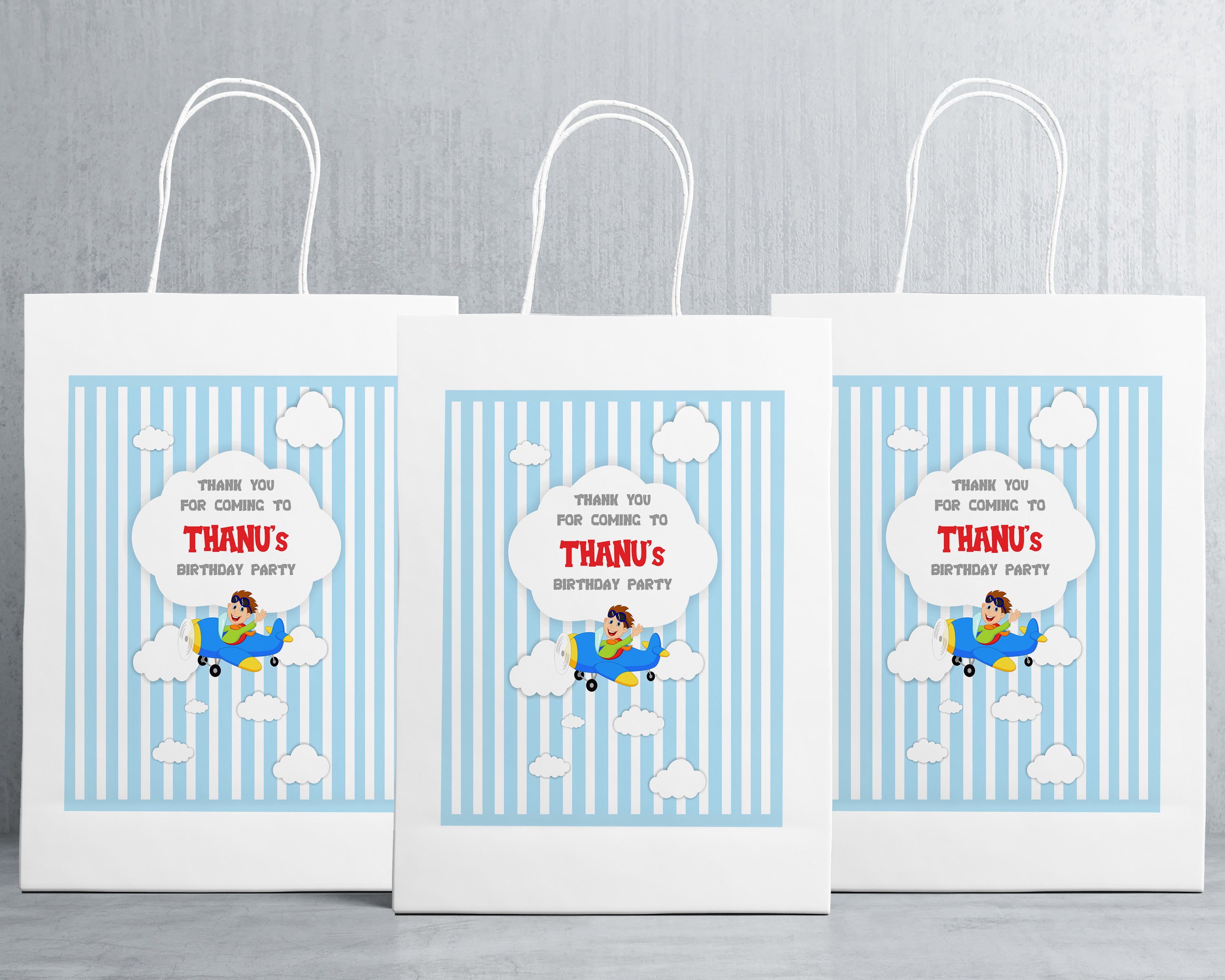 Aeroplane Theme Oversized Return Gift Bag - image 1 of 5 | Party Supplies India