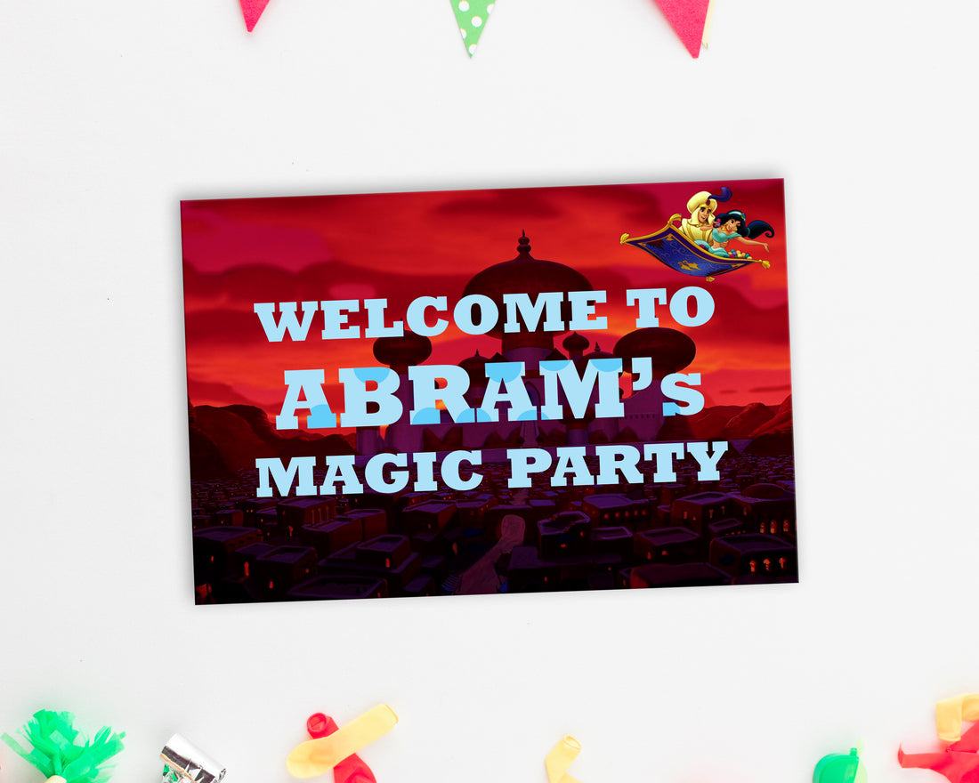 PSI Aladdin Theme Customized Welcome Poster