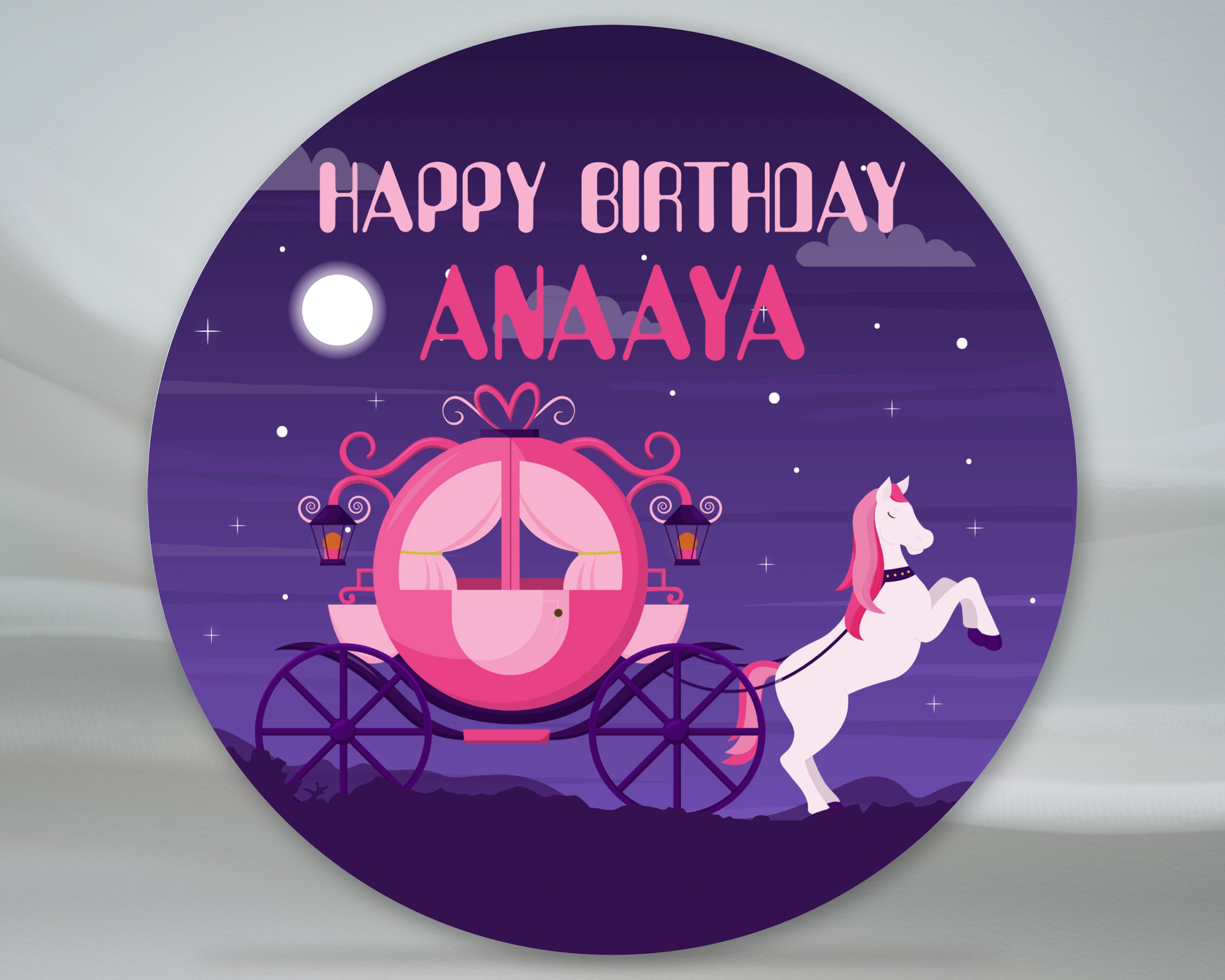 Princess Theme Customized Round Backdrop