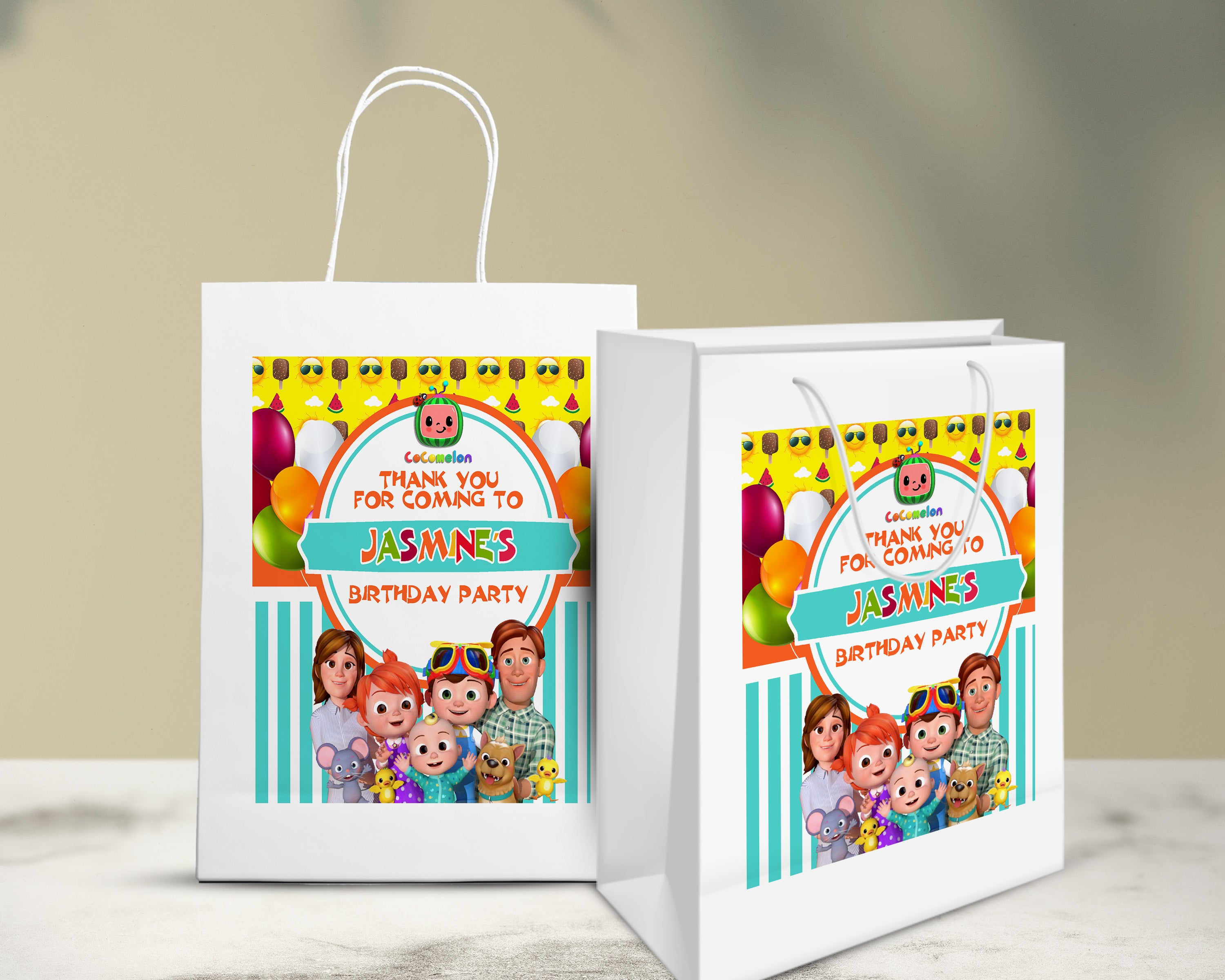 Cocomelon Girl Theme Oversized Return Gift Bag - image 5 of 5 | Party Supplies India