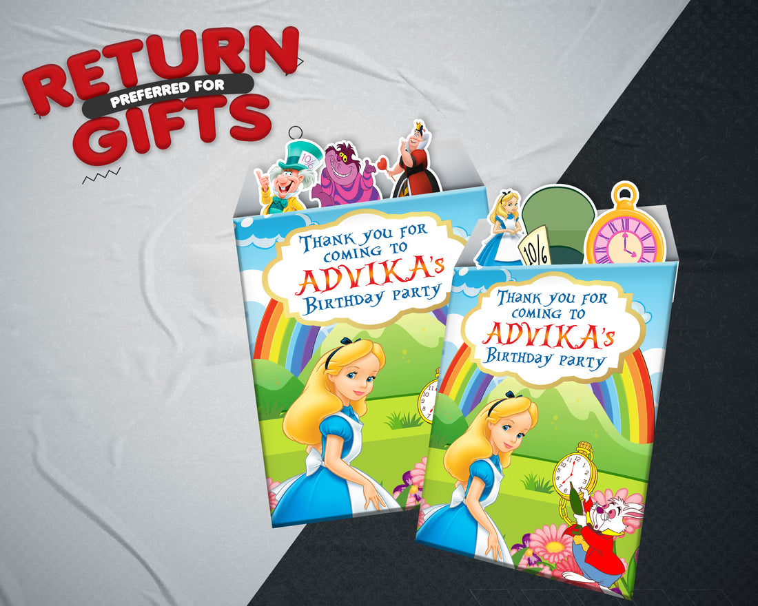Alice in Wonderland theme Mini Magnetic Return Gift Pack