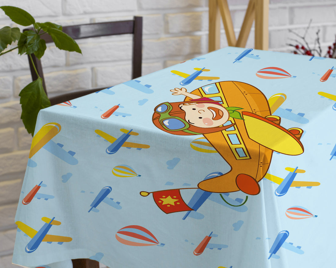 Aeroplane Theme Cake TableCover