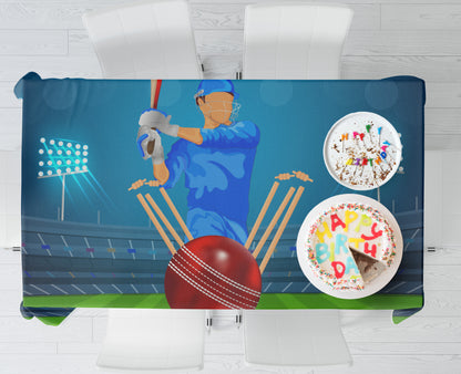 PSI Cricket Theme Cake Tablecover