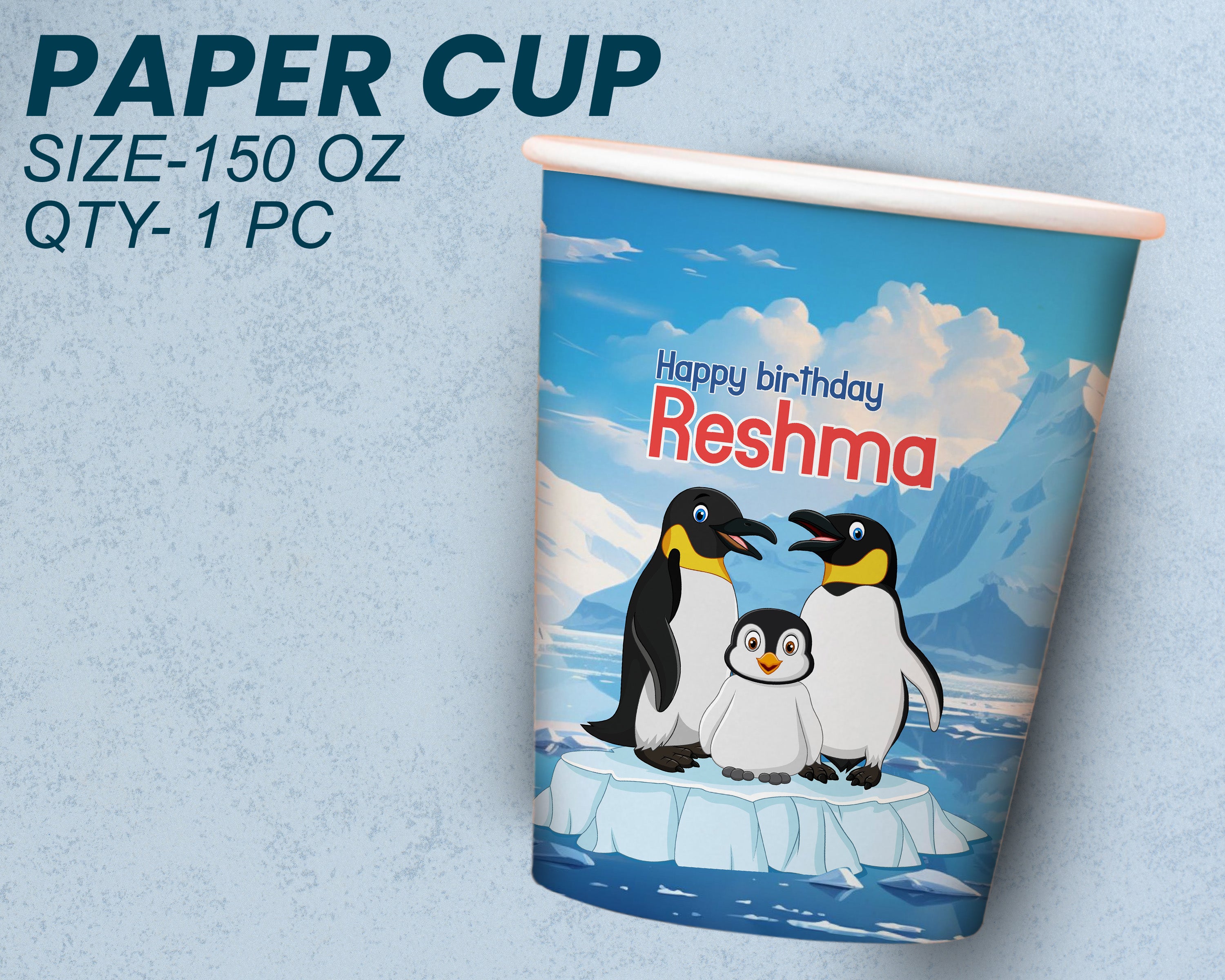 PSI Penguin Theme Party Cups and Plates Combo