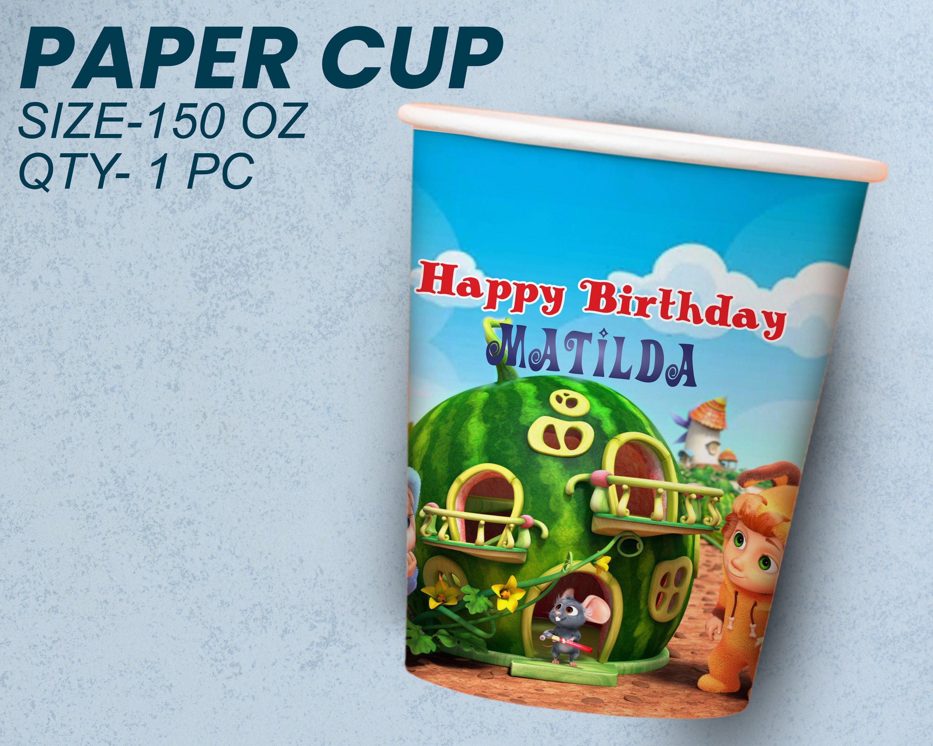 Dave & Ava Theme Paper Plates and Cups