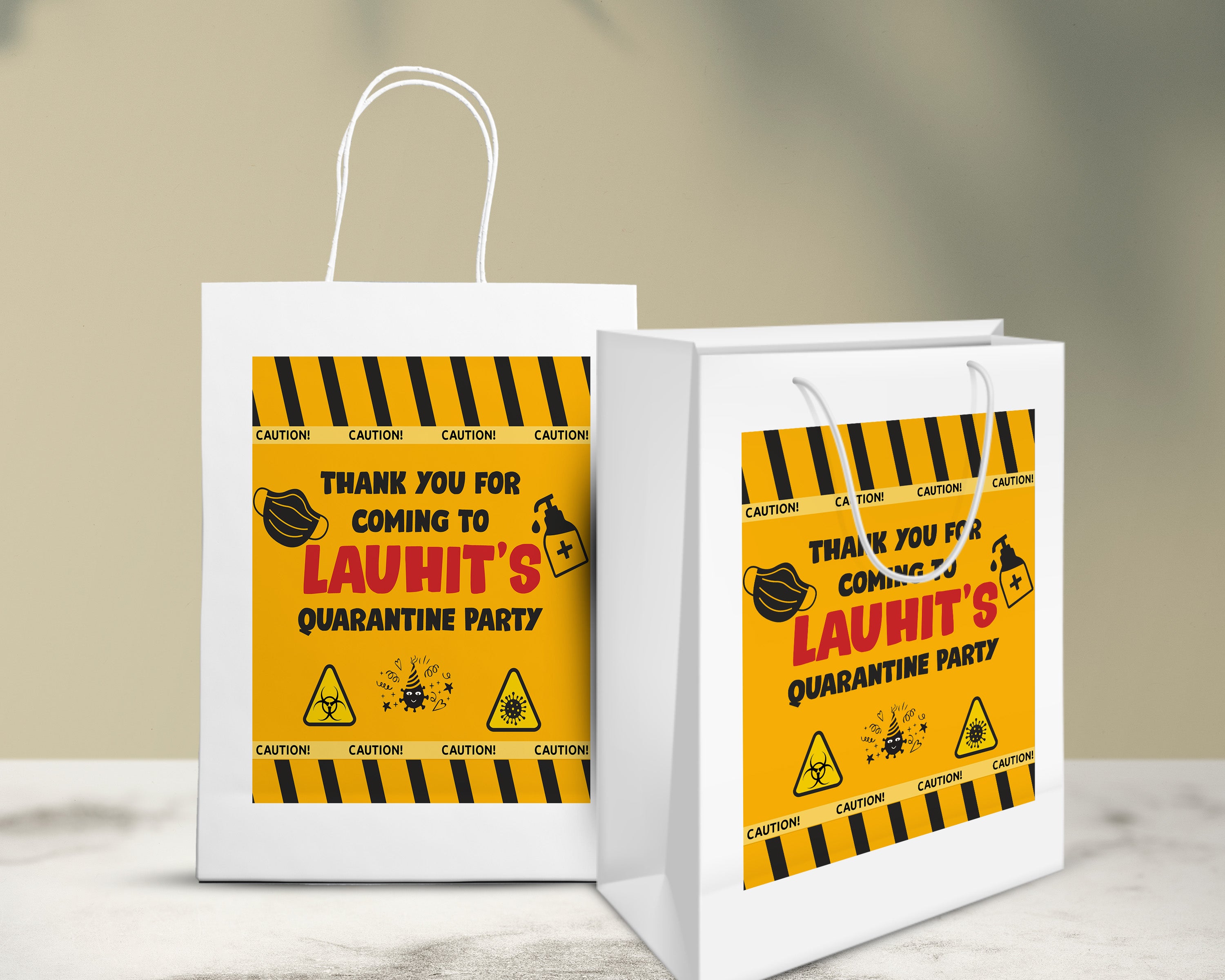 PSI Quarantine Theme Oversized Return Gift Bag