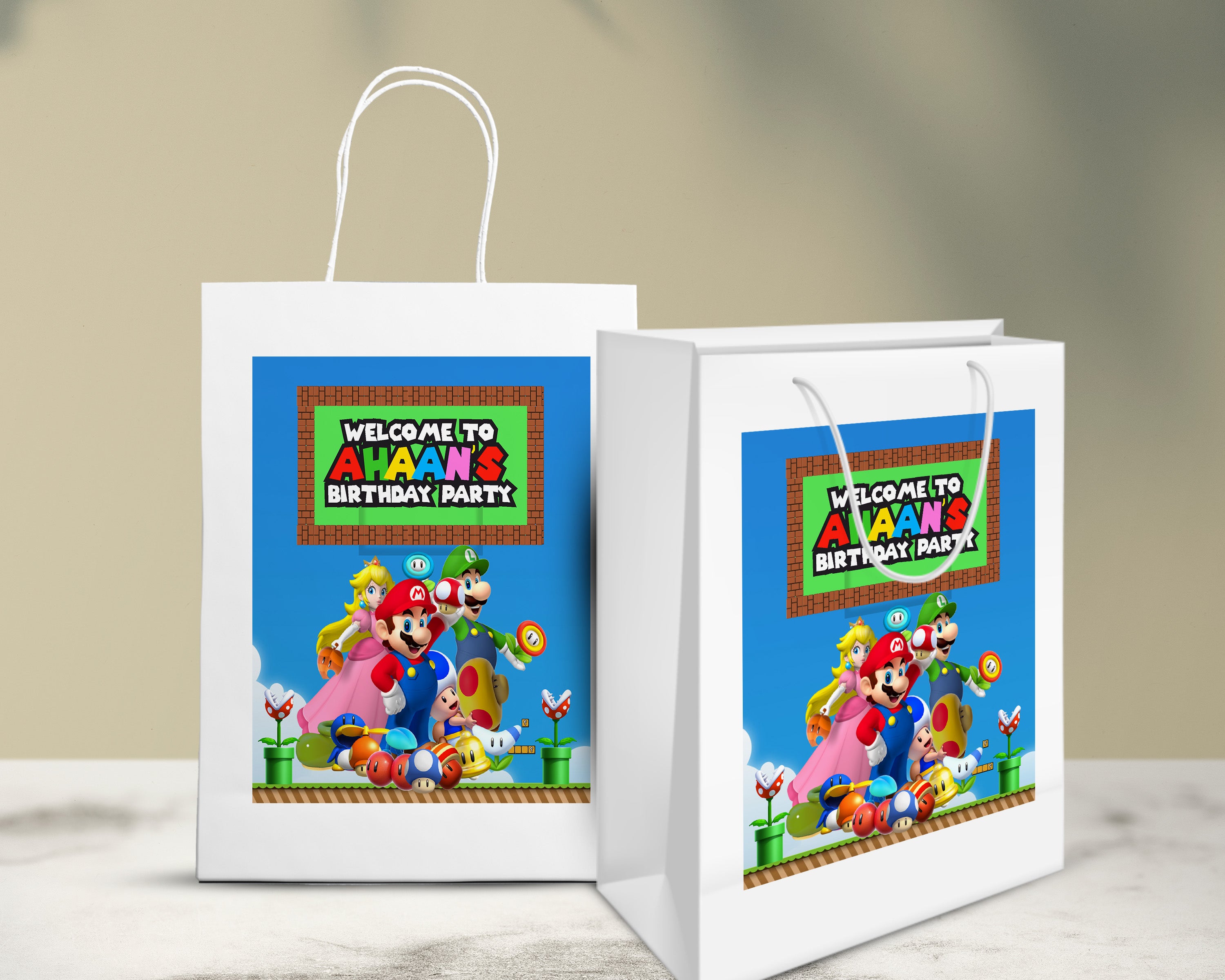 Super Mario Theme Oversized Return Gift Bag