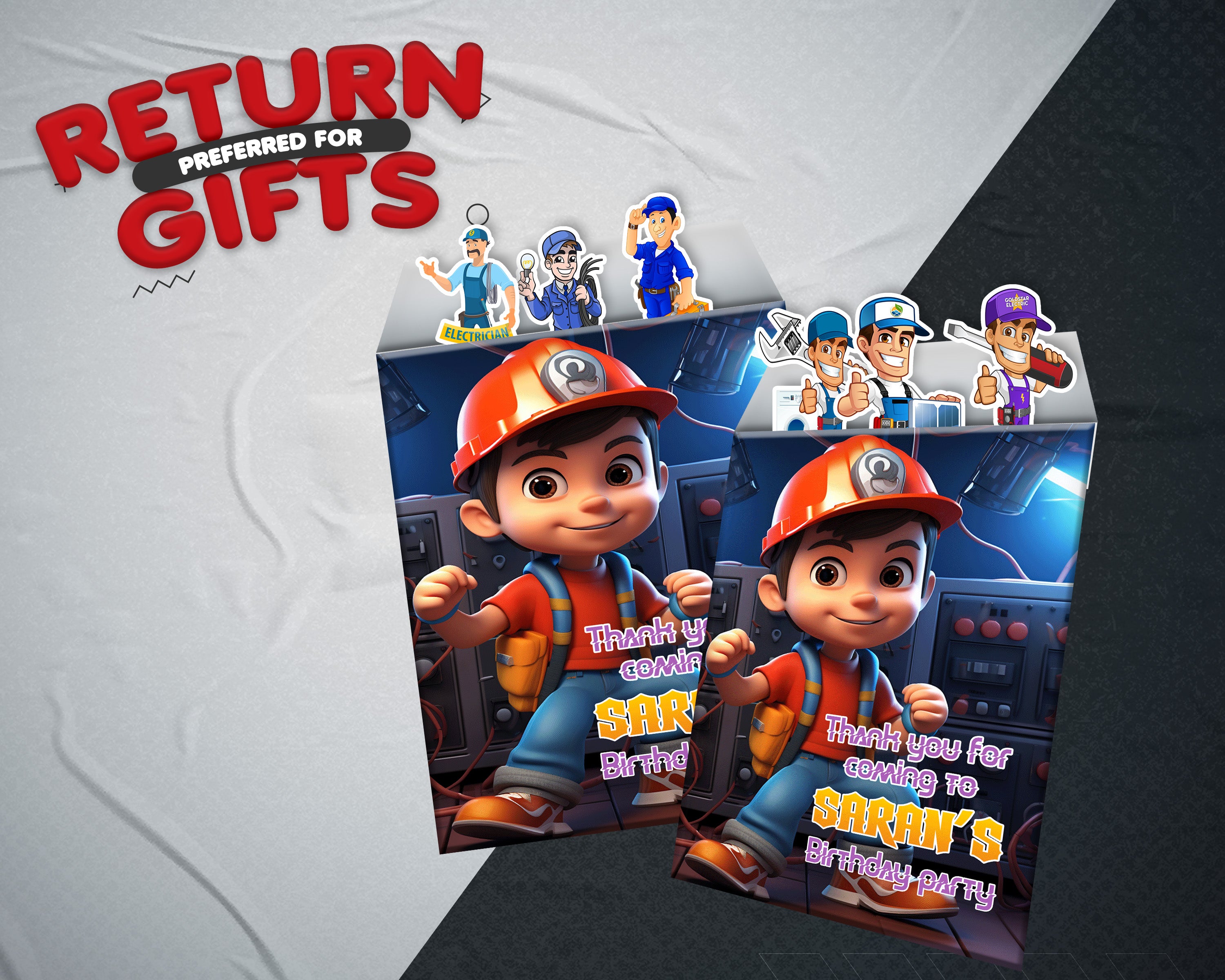 Electrician Theme Mini Magnetic Return Gift Pack