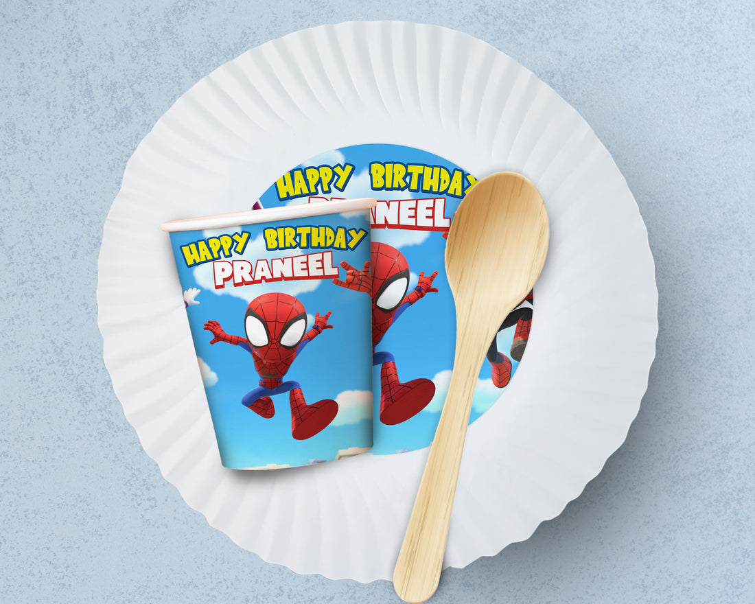 Spidey and his Friends Theme Party Cups and Plates Combo