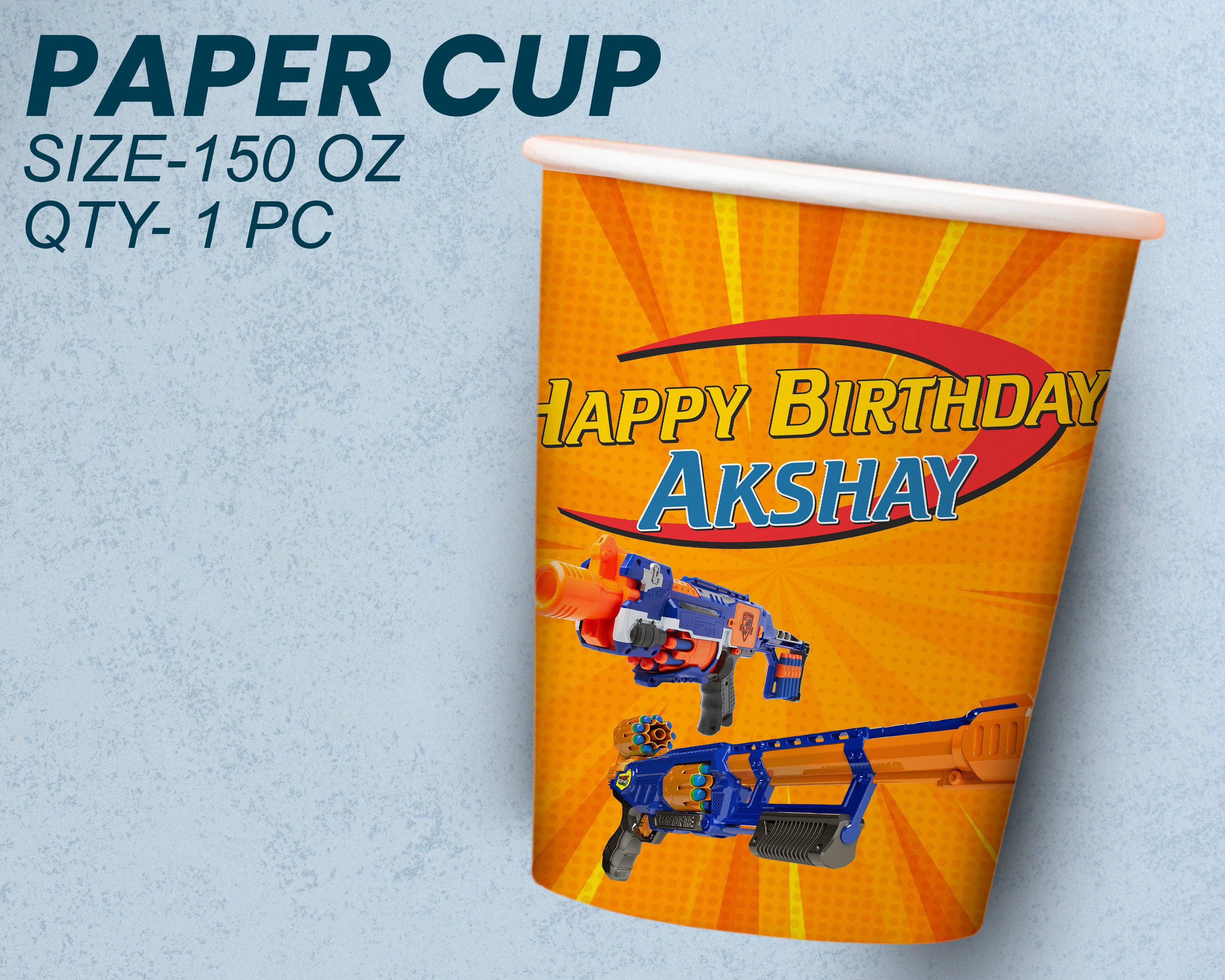 Nerf Theme Party Cups and Plates Combo